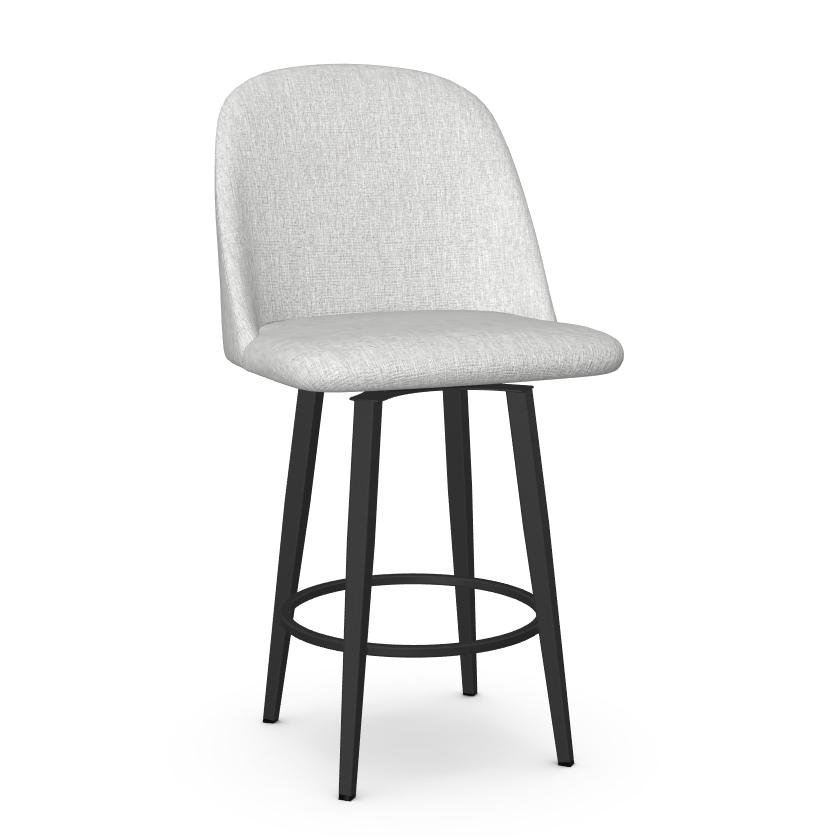 Amisco Zahra 41334-26/25BP Counter Height Swivel Stool - Black Coral/Pixel IMAGE 1