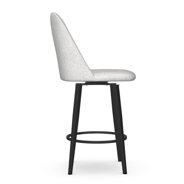 Amisco Zahra 41334-26/25BP Counter Height Swivel Stool - Black Coral/Pixel IMAGE 3