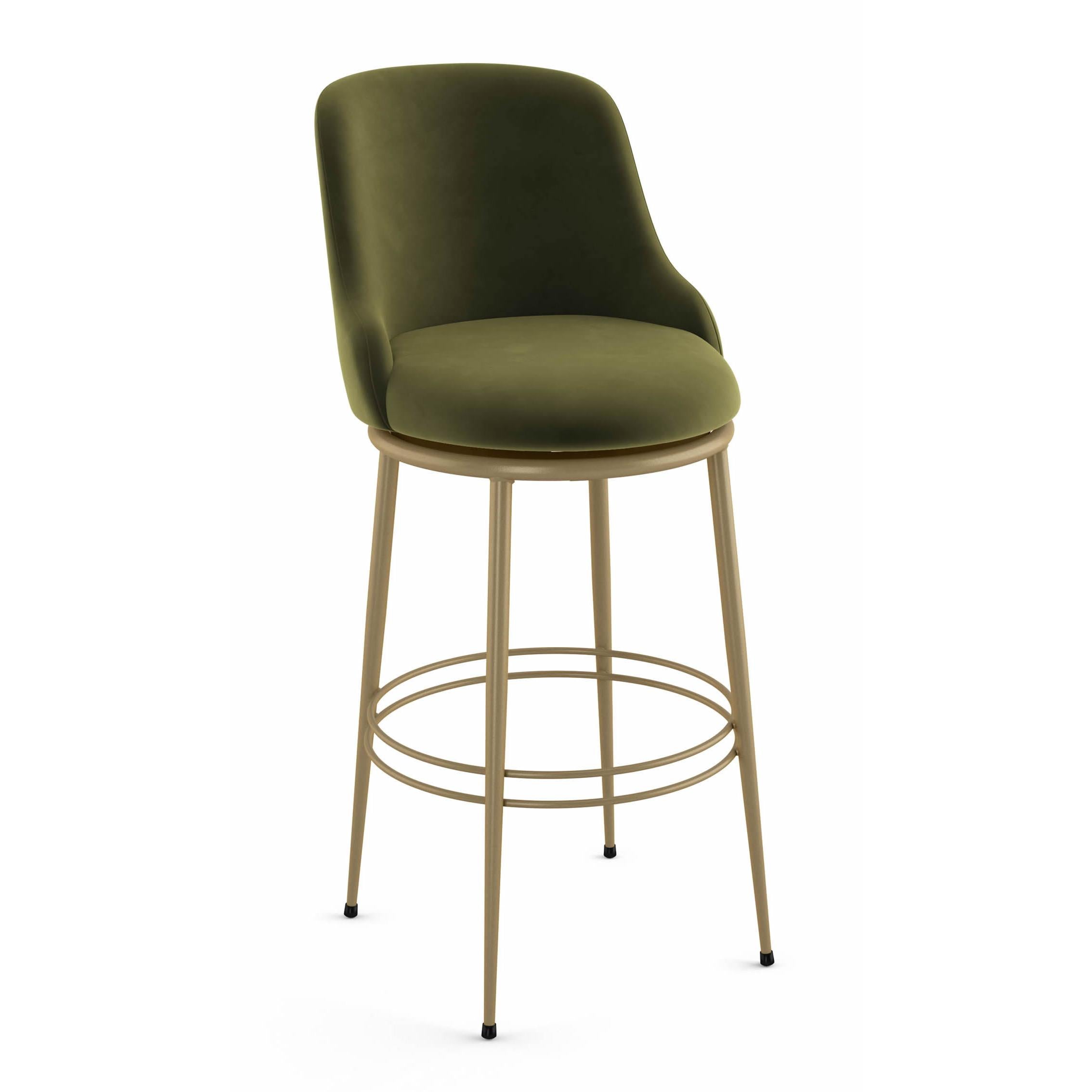 Amisco Glenn 41597-30/27JL Pub Height Swivel Stool - Sun Gold/Emerald IMAGE 1