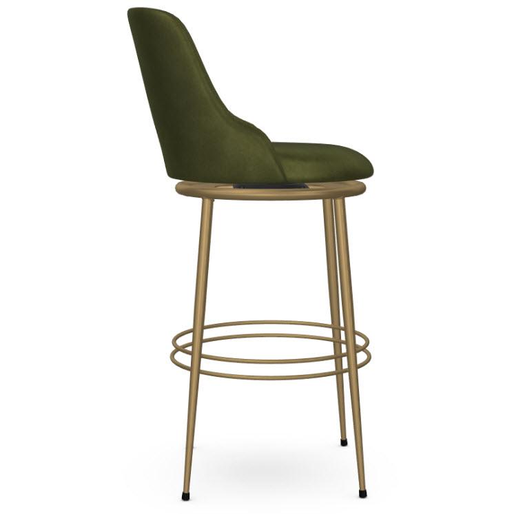 Amisco Glenn 41597-30/27JL Pub Height Swivel Stool - Sun Gold/Emerald IMAGE 3