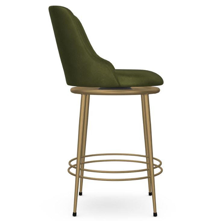 Amisco Glenn 41597-26/27JL Counter Height Swivel Stool - Sun Gold/Emerald IMAGE 3