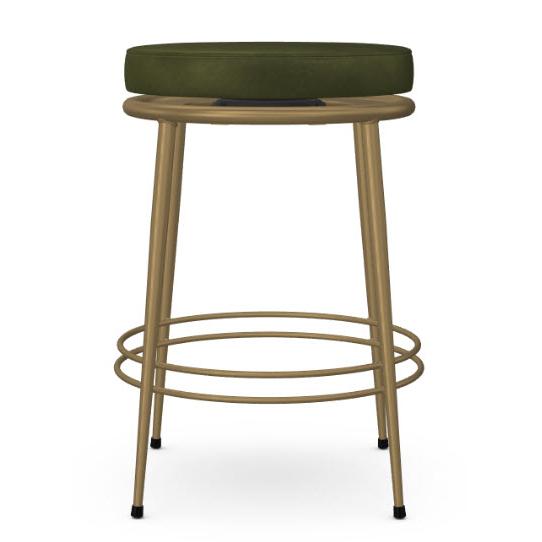 Amisco Glenn 42597-26/27JL Counter Height Swivel Stool - Sun Gold/Emerald IMAGE 2