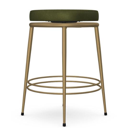 Amisco Glenn 42597-26/27JL Counter Height Swivel Stool - Sun Gold/Emerald IMAGE 3