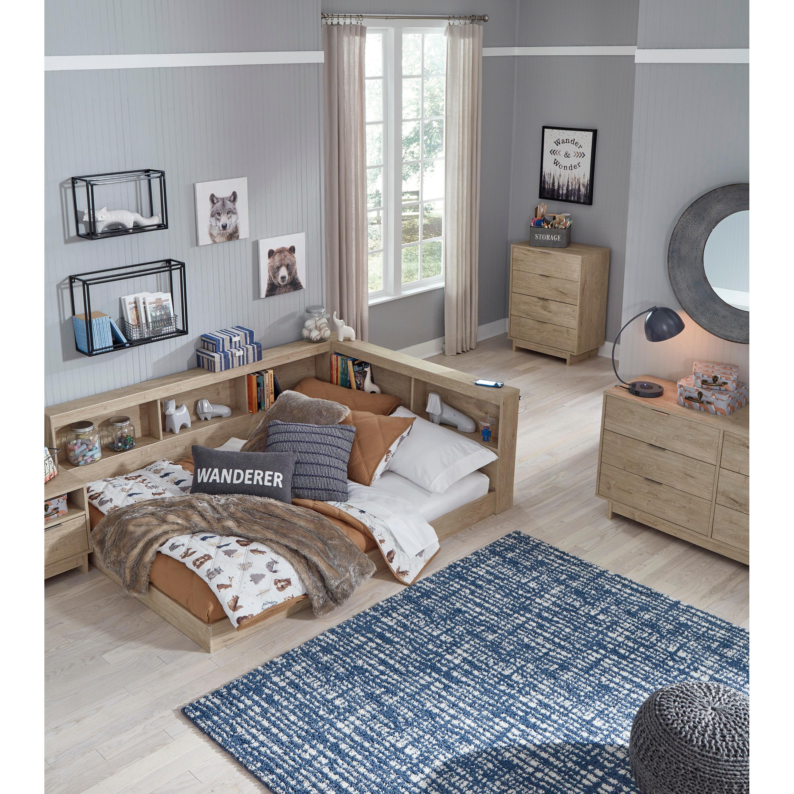 Signature Design by Ashley Oliah EB2270B2 Full Bookcase Storage Bed IMAGE 8