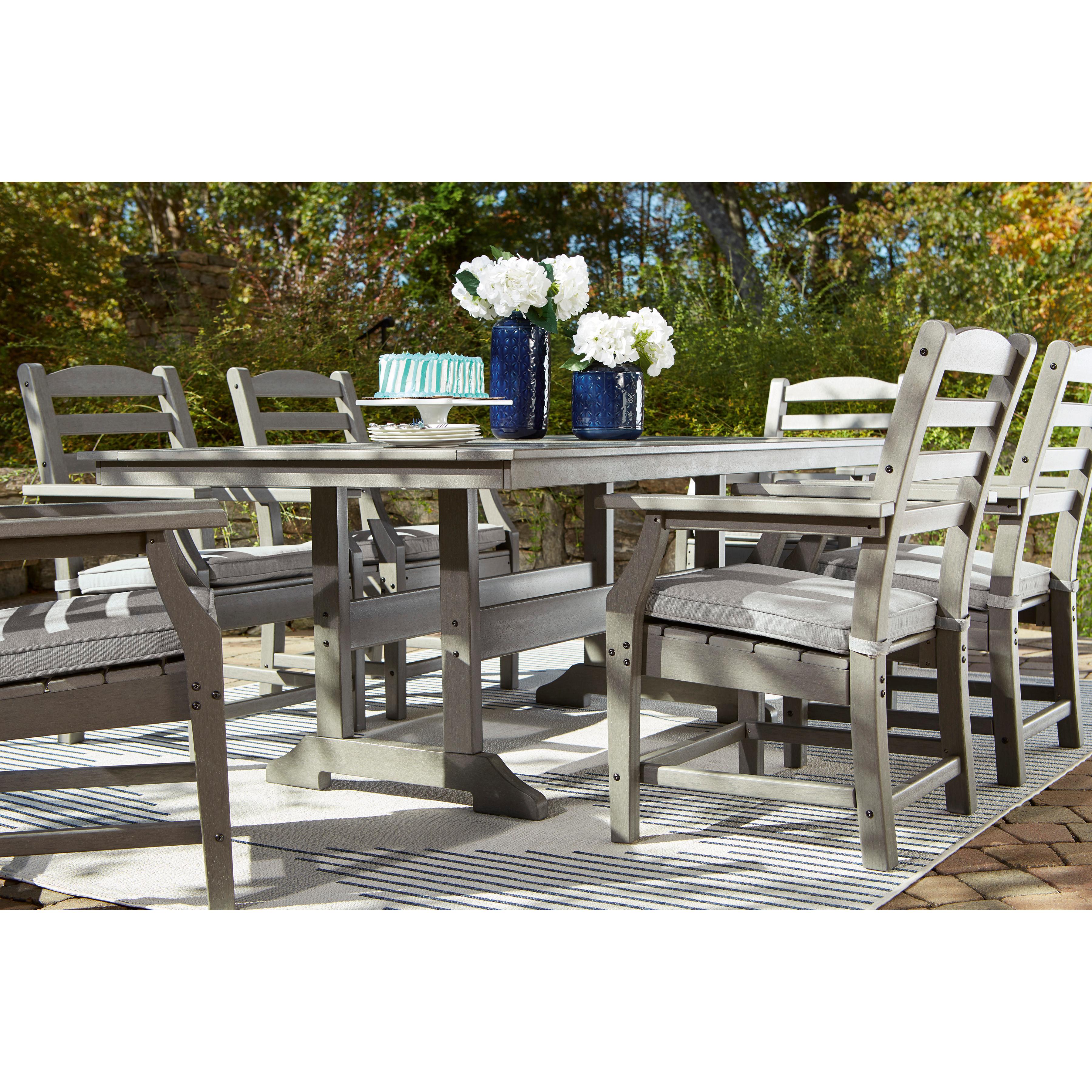 Signature Design by Ashley Visola P802-625 Rectangular Dining Table with Umbrella Option IMAGE 11