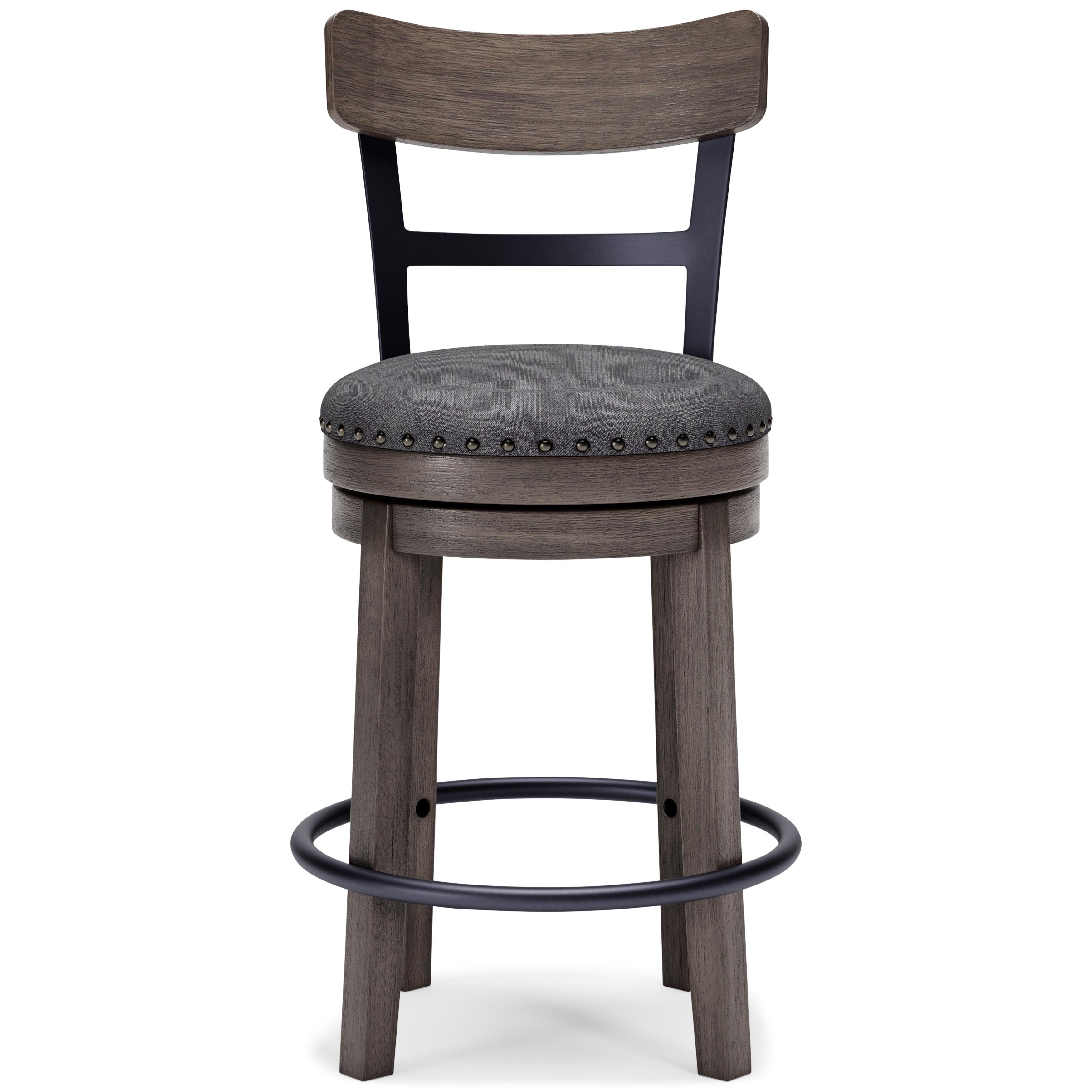 Signature Design by Ashley Caitbrook D388-224 Upholstered Swivel Barstool IMAGE 2