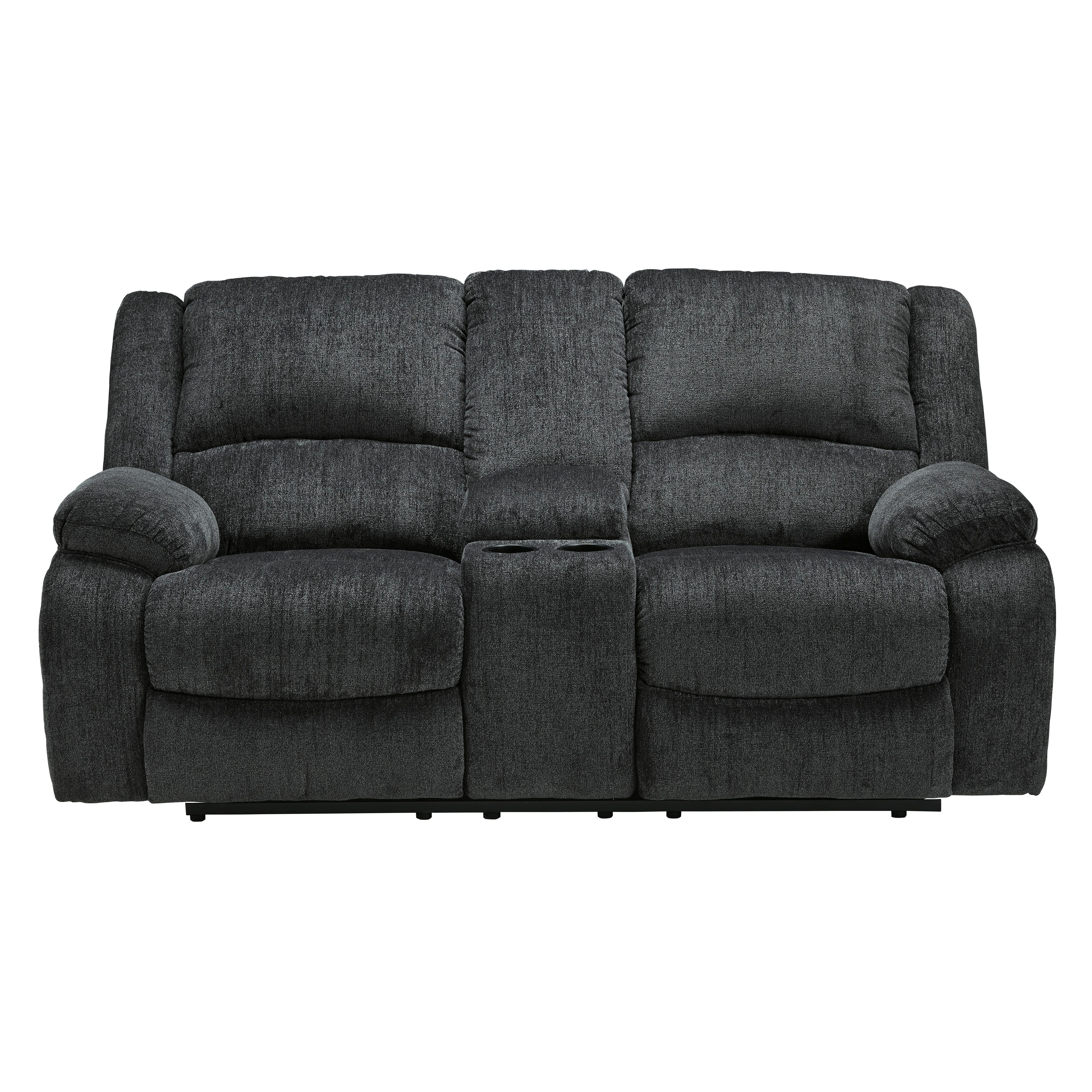 Signature Design by Ashley Draycoll 7650494C Double Reclining Loveseat with Console IMAGE 1