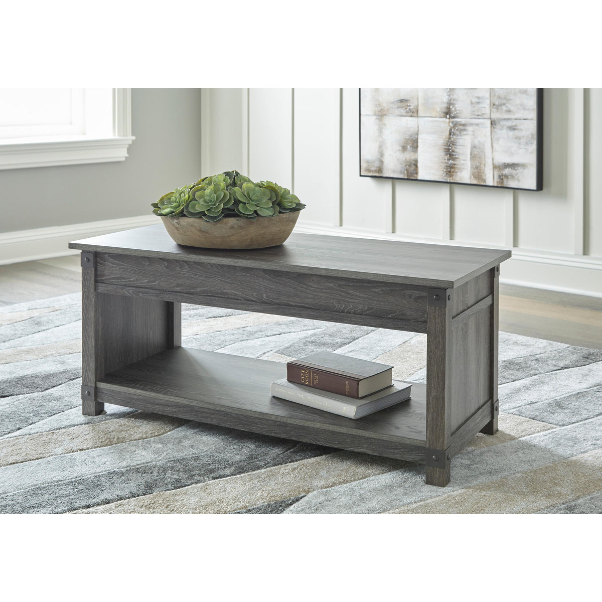 Signature Design by Ashley Freedan T175-9 Rectangular Lift Top Cocktail Table IMAGE 8