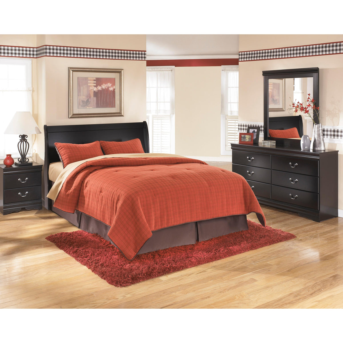 Signature Design by Ashley Huey Vineyard B128B1 Dresser and Mirror IMAGE 2