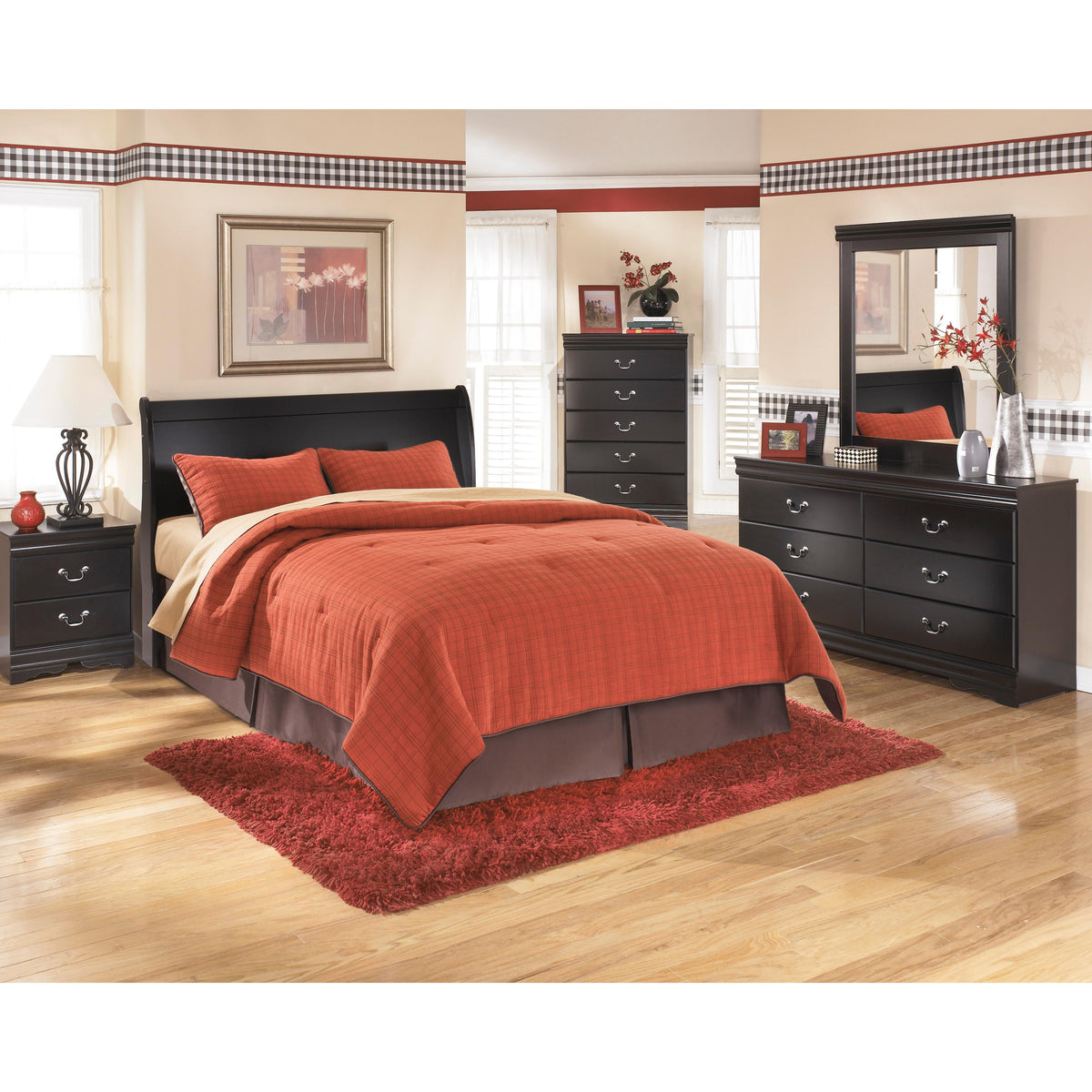 Signature Design by Ashley Huey Vineyard B128B1 Dresser and Mirror IMAGE 4