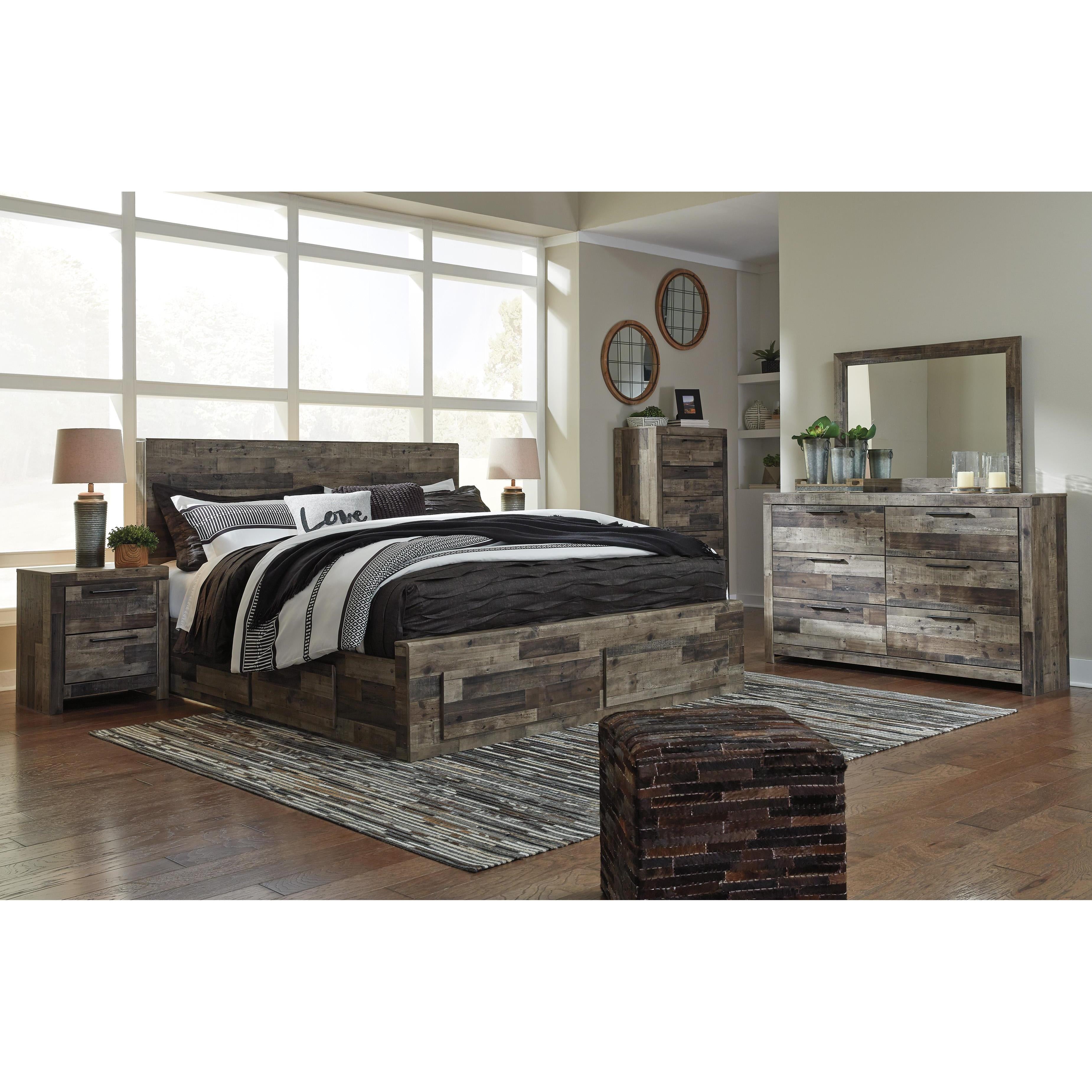 Benchcraft Derekson B200B18 Queen Panel Bed with 4 Storage Drawers IMAGE 8