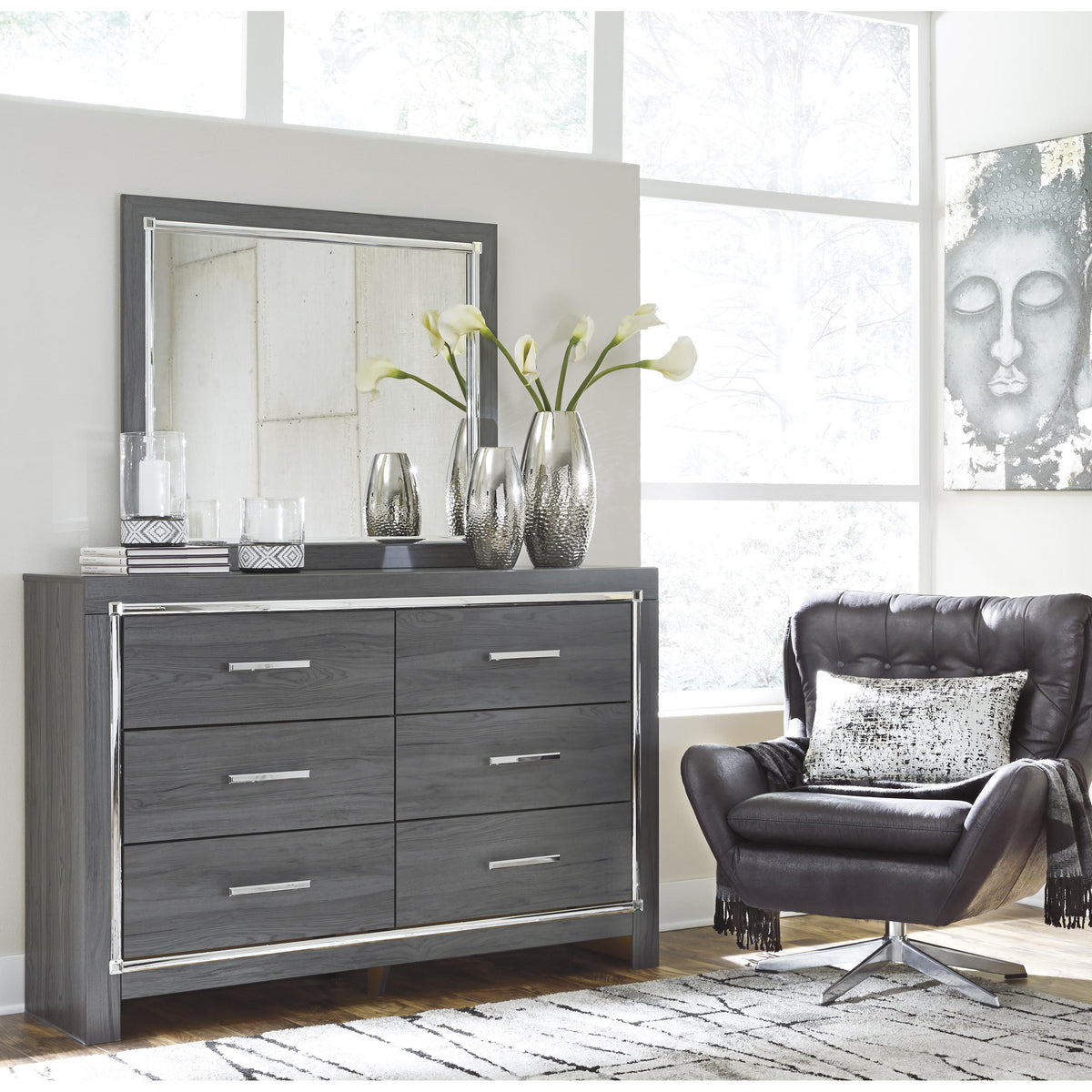 Signature Design by Ashley Lodanna B214B1 Dresser and Mirror IMAGE 2