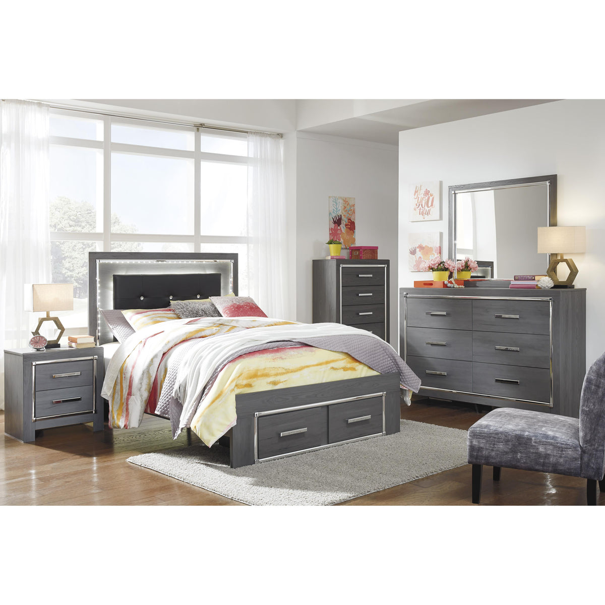 Signature Design by Ashley Lodanna B214B1 Dresser and Mirror IMAGE 7