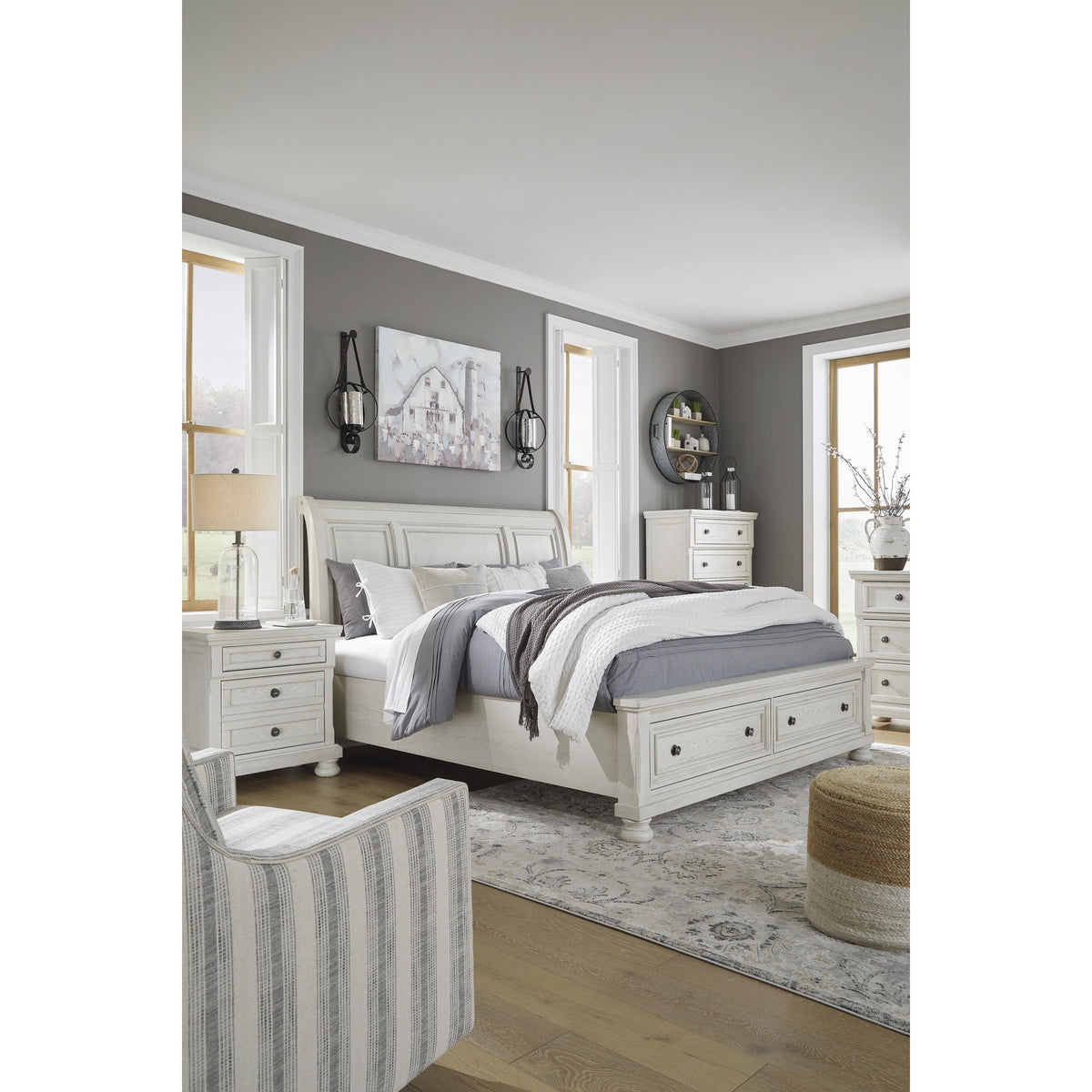 Signature Design by Ashley Robbinsdale B742B9 California King Sleigh Bed with Storage IMAGE 7