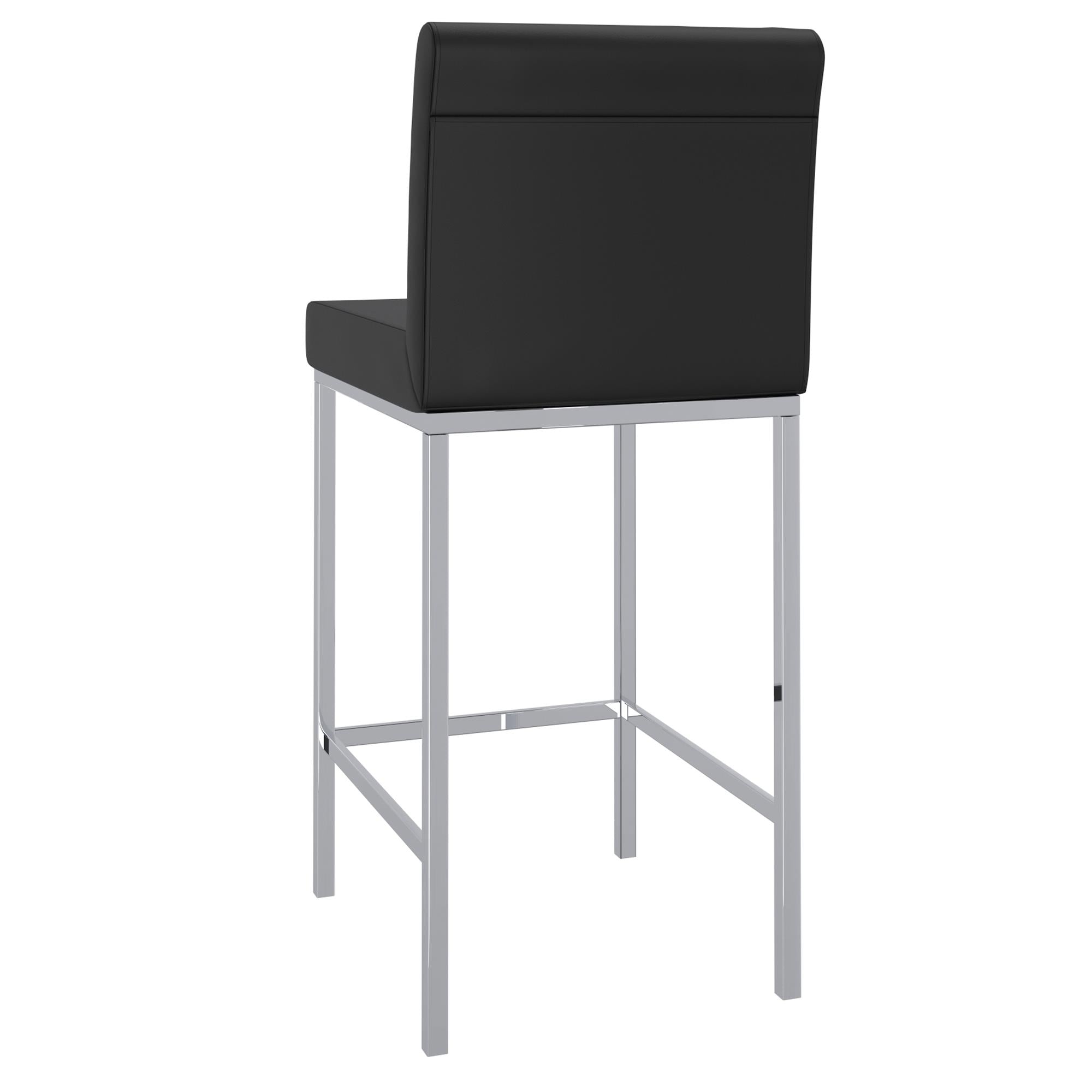 !nspire Porto 203-576BK 26" Counter Stool - Black and Chrome IMAGE 3