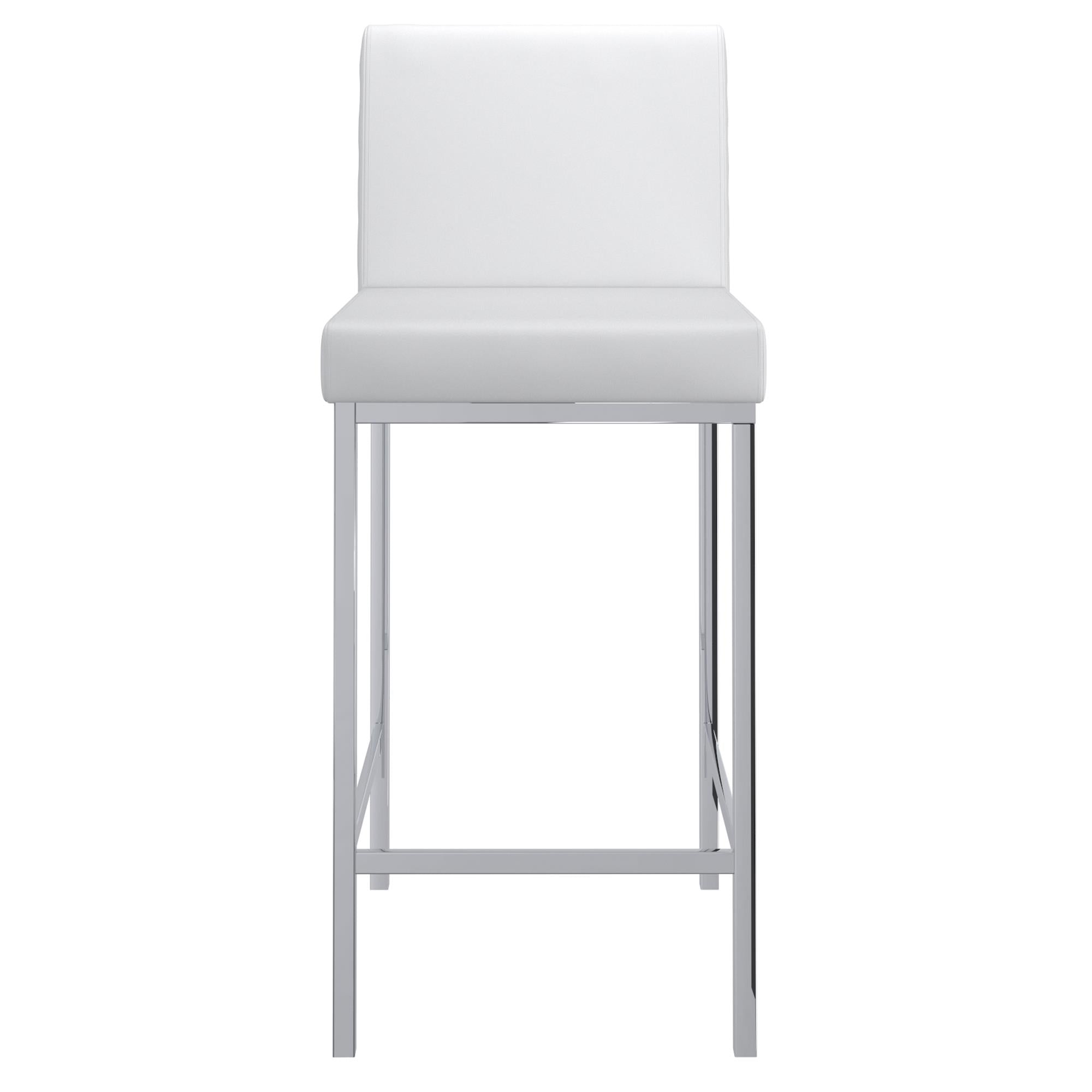 !nspire Porto 203-576WT 26" Counter Stool - White and Chrome IMAGE 5