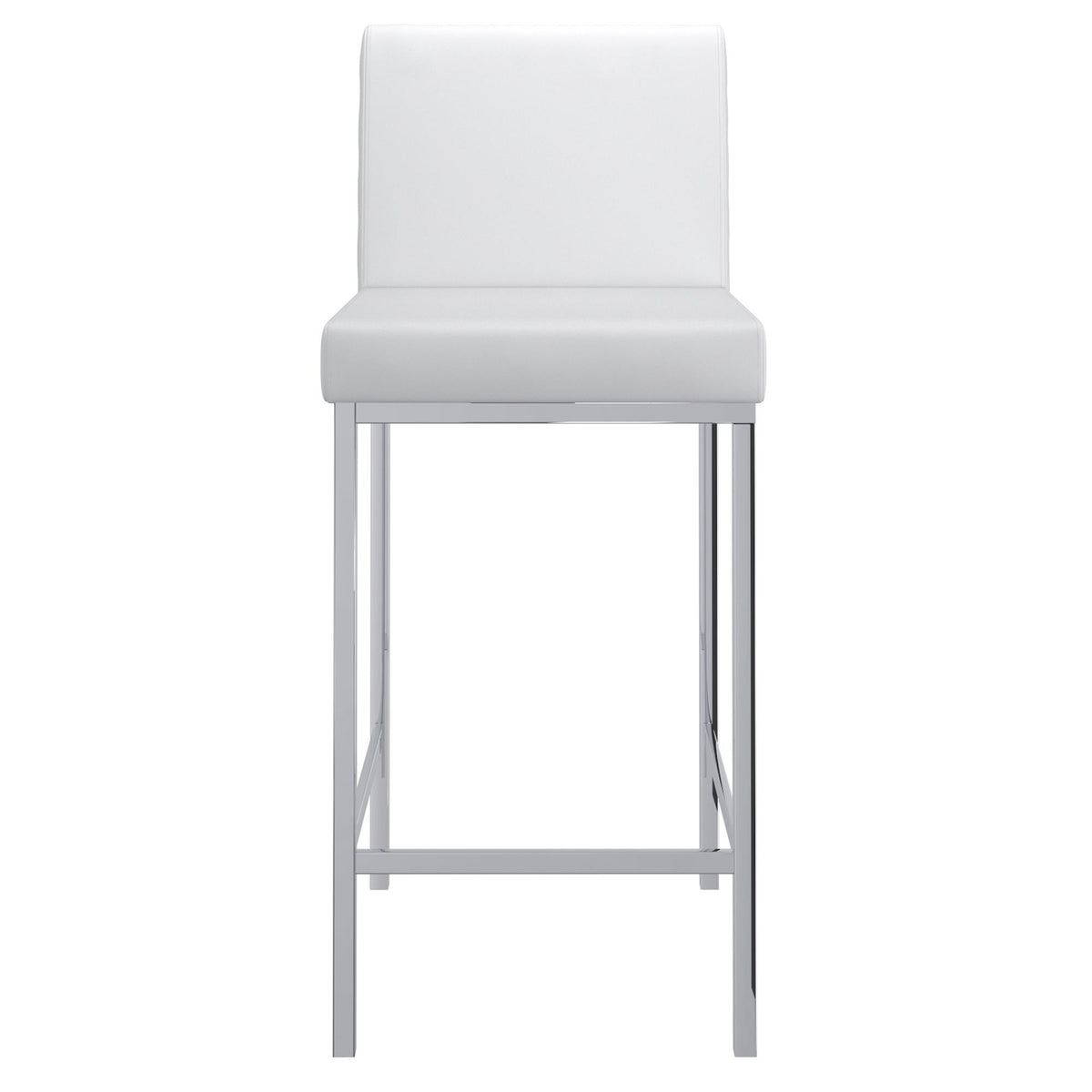 !nspire Porto 203-576WT 26" Counter Stool - White and Chrome IMAGE 5