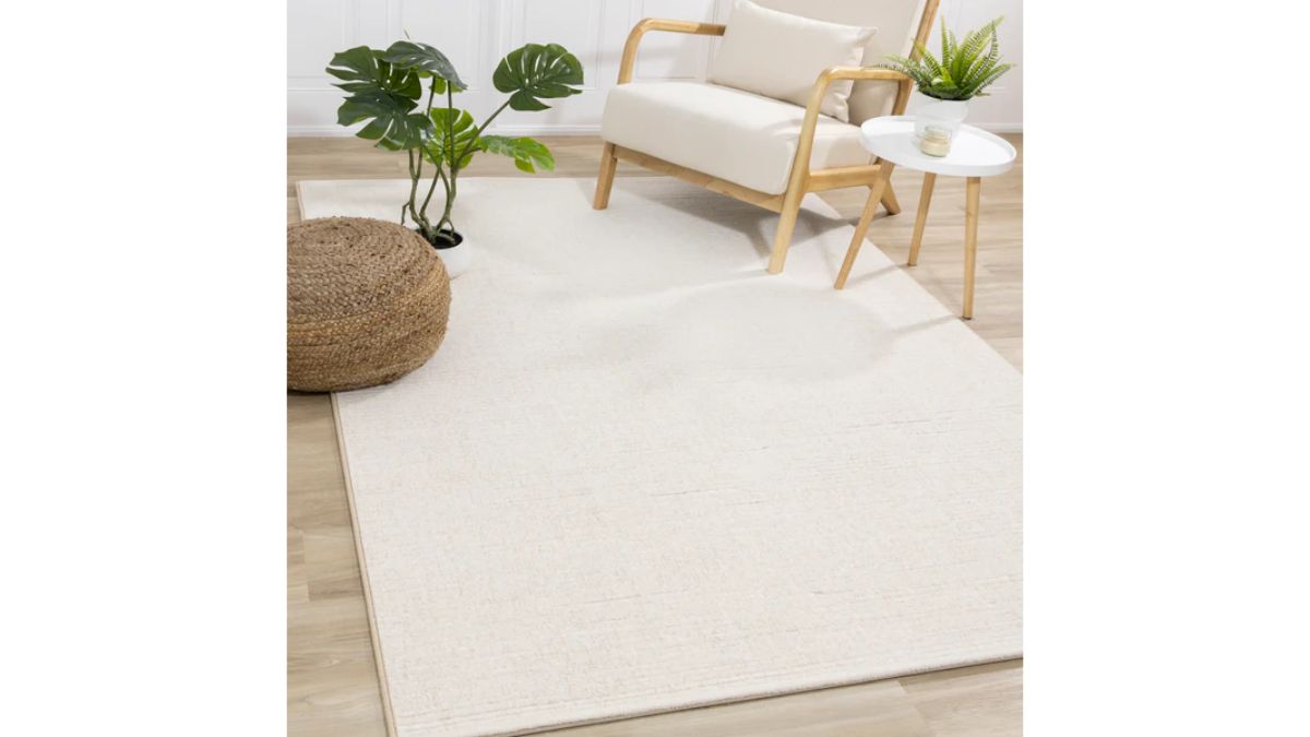Ella Cream Carved Pile Plush Rug