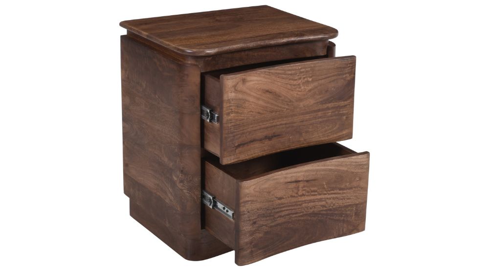 Akhila 2 Drawer Accent Table in Walnut