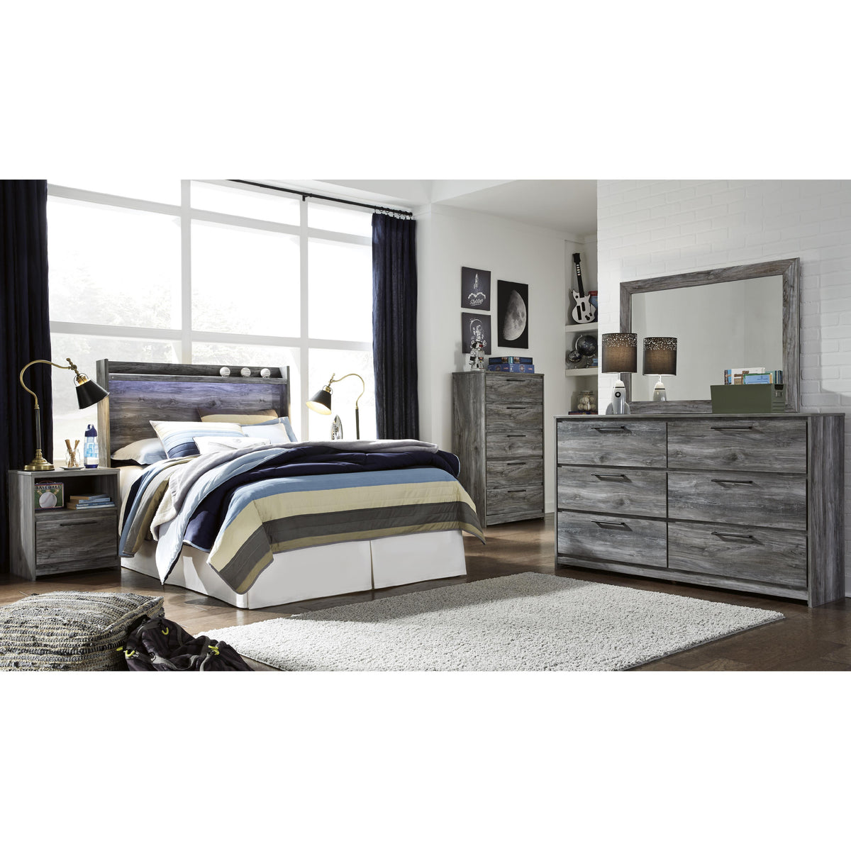 Signature Design by Ashley Baystorm B221B30 Dresser and Mirror IMAGE 8