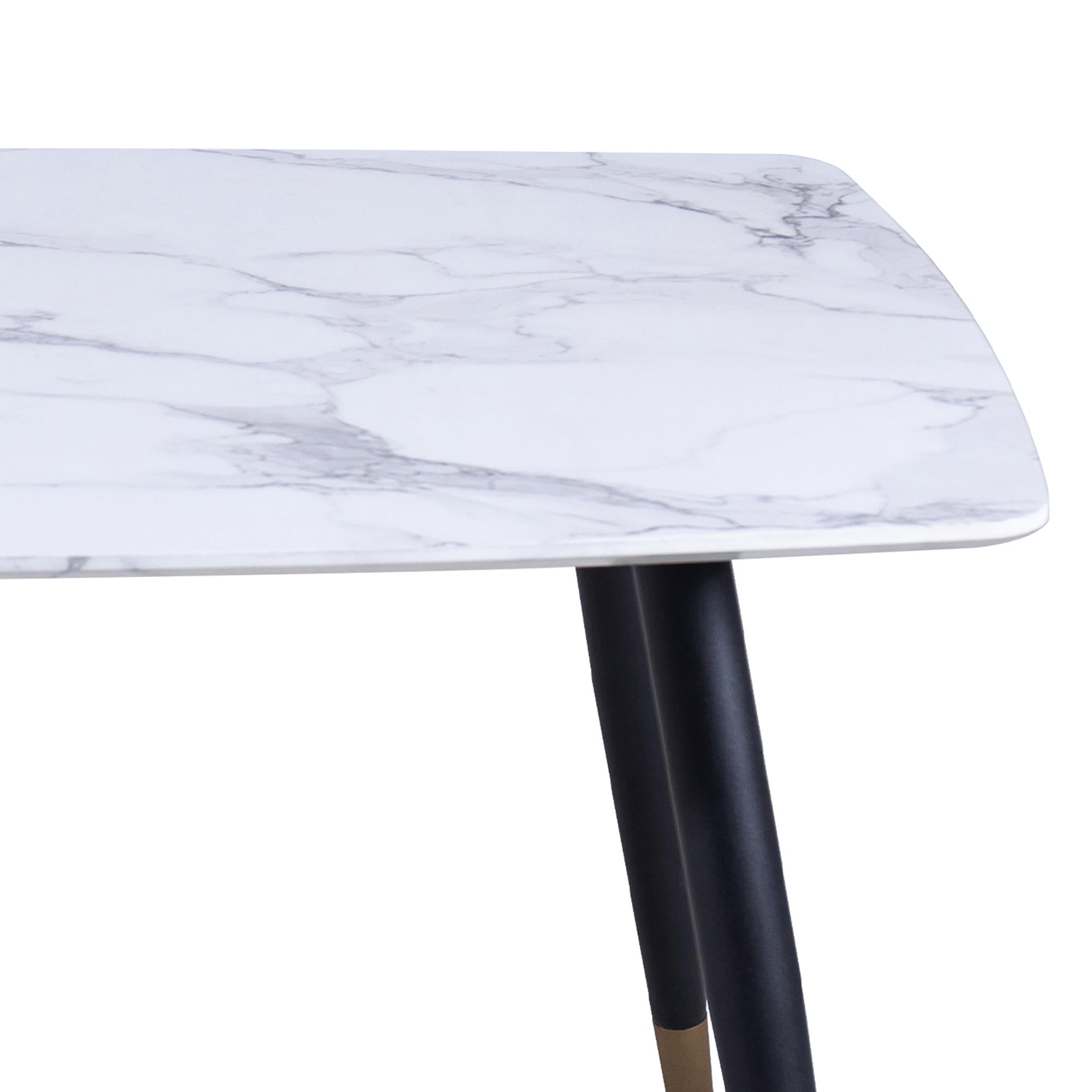 !nspire Emery 301-294REC-WT Rectangular Coffee Table - White and Black IMAGE 6