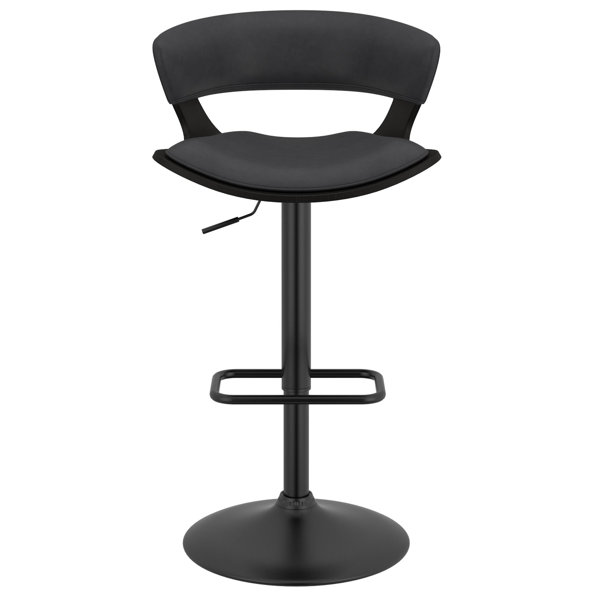 !nspire Rover 203-554CH Adjustable Air Lift Stool - Charcoal and Black IMAGE 5
