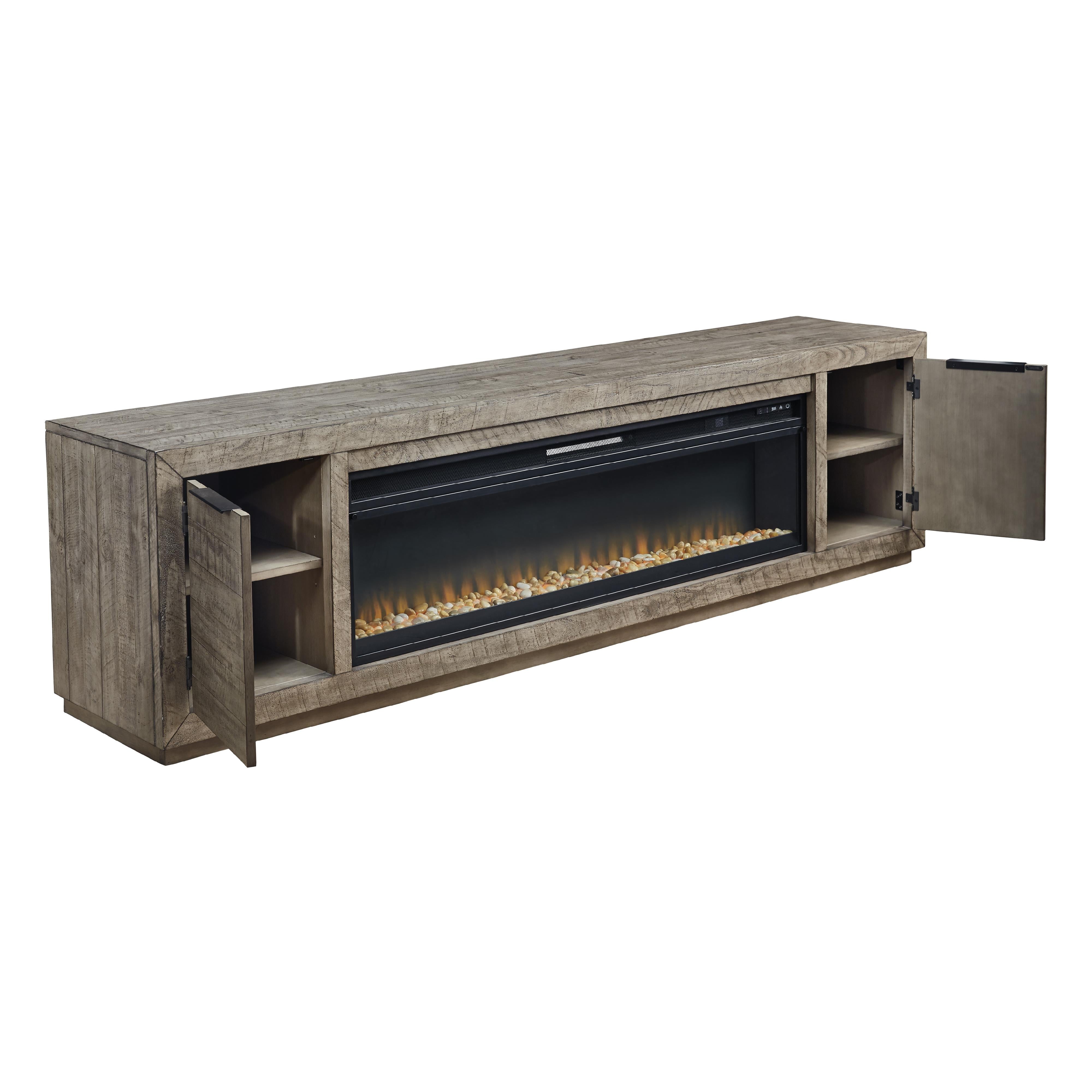 Signature Design by Ashley Krystanza W760W1 TV Stand with Electric Fireplace IMAGE 2