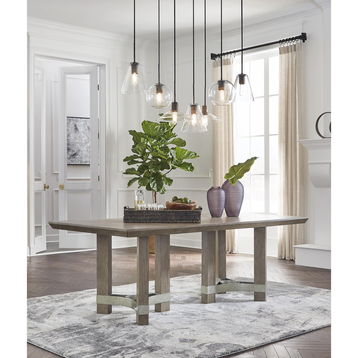 Signature Design by Ashley Chrestner D983-25 Rectangular Dining Room Table IMAGE 5