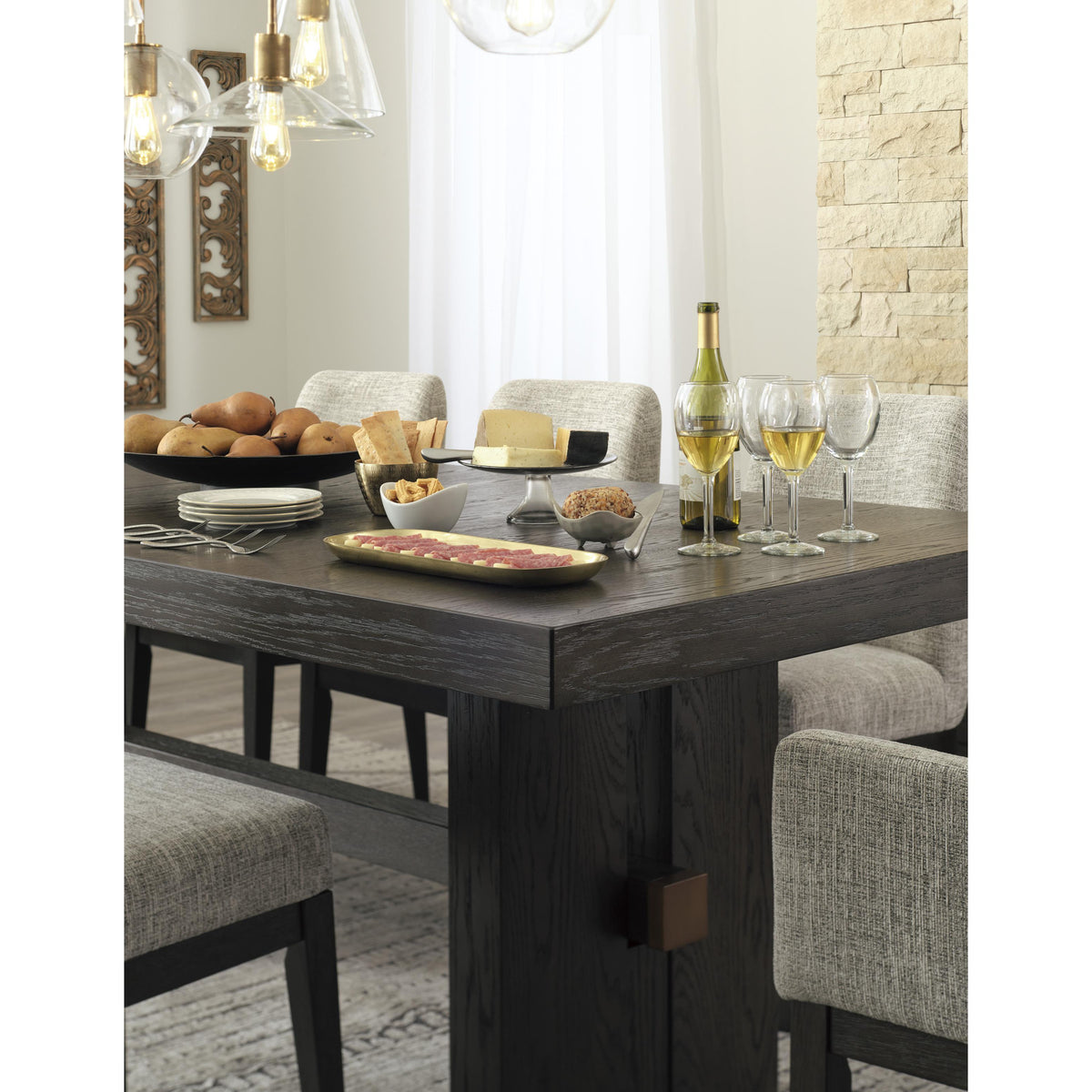 Signature Design by Ashley Burkhaus D984-45 Rectangular Dining Room Extension Table IMAGE 7