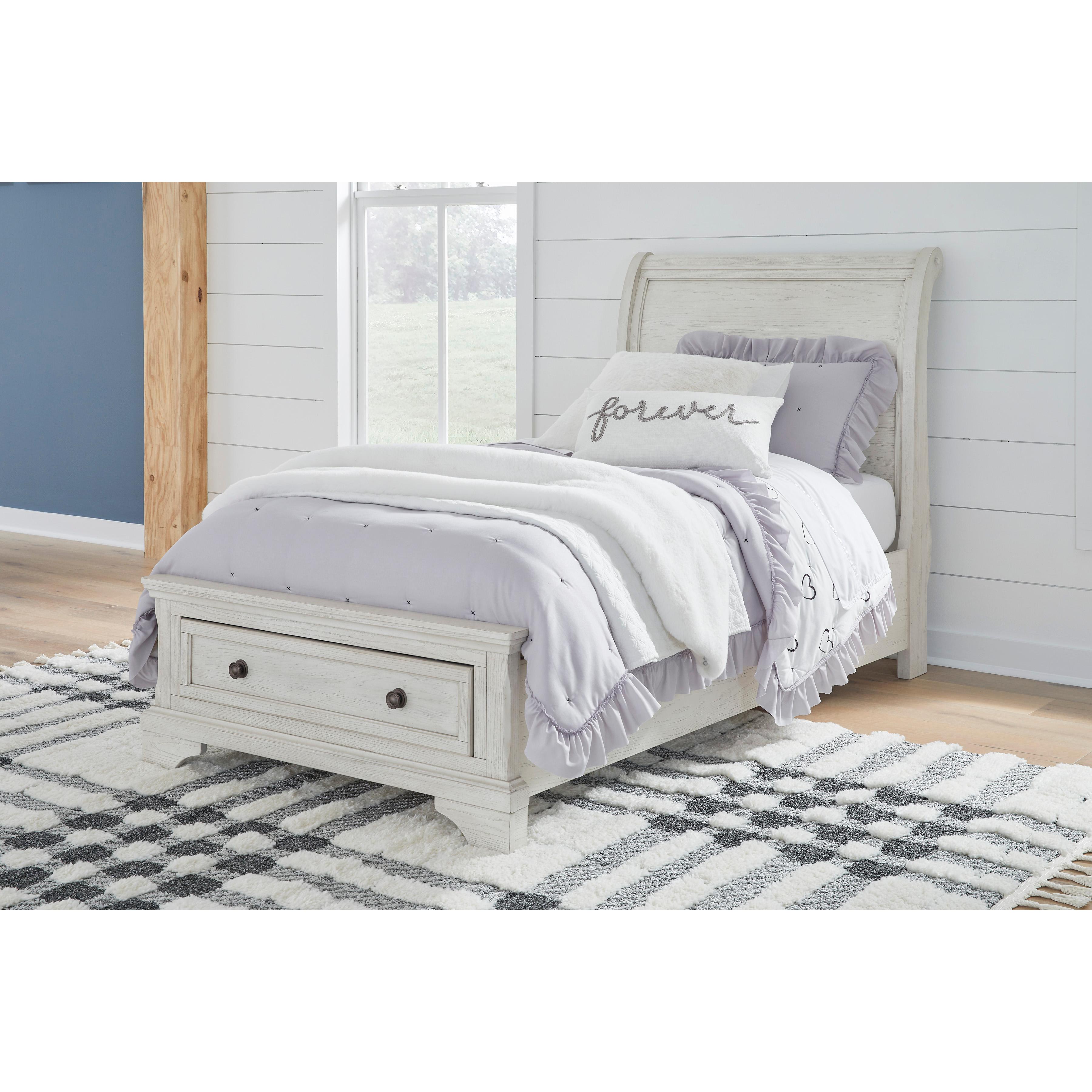 Signature Design by Ashley Robbinsdale B742B12 Twin Sleigh Storage Bed IMAGE 5