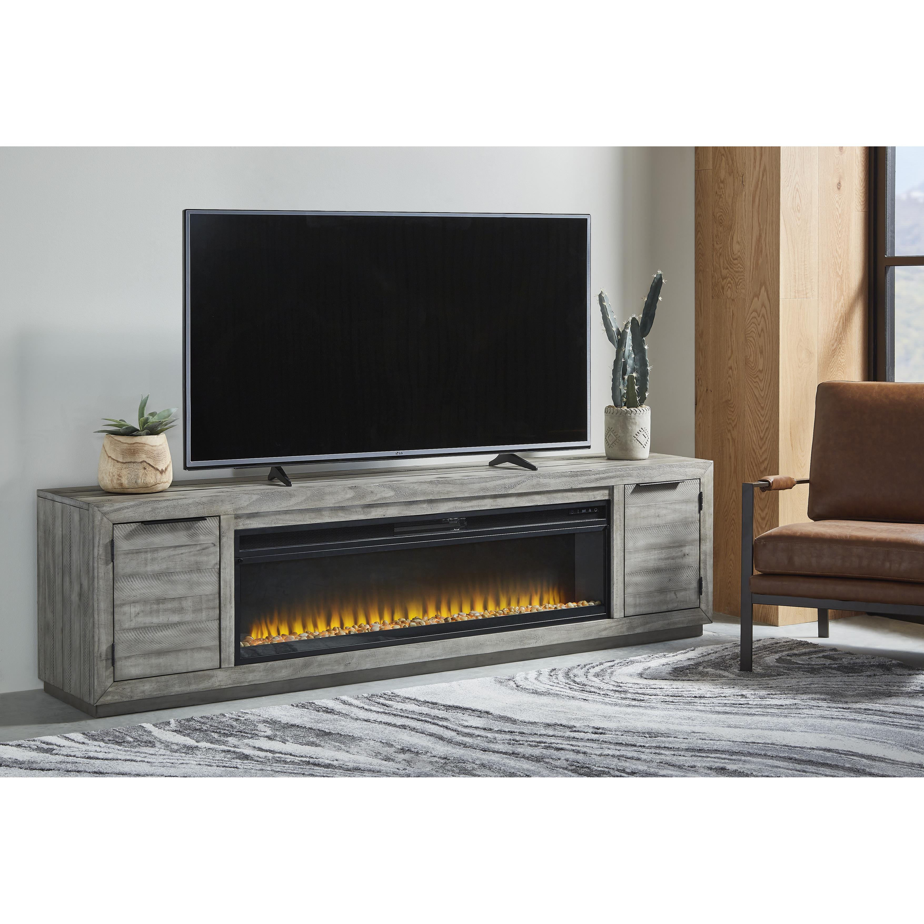 Signature Design by Ashley Naydell W996W1 92" TV Stand with Electric Fireplace IMAGE 4