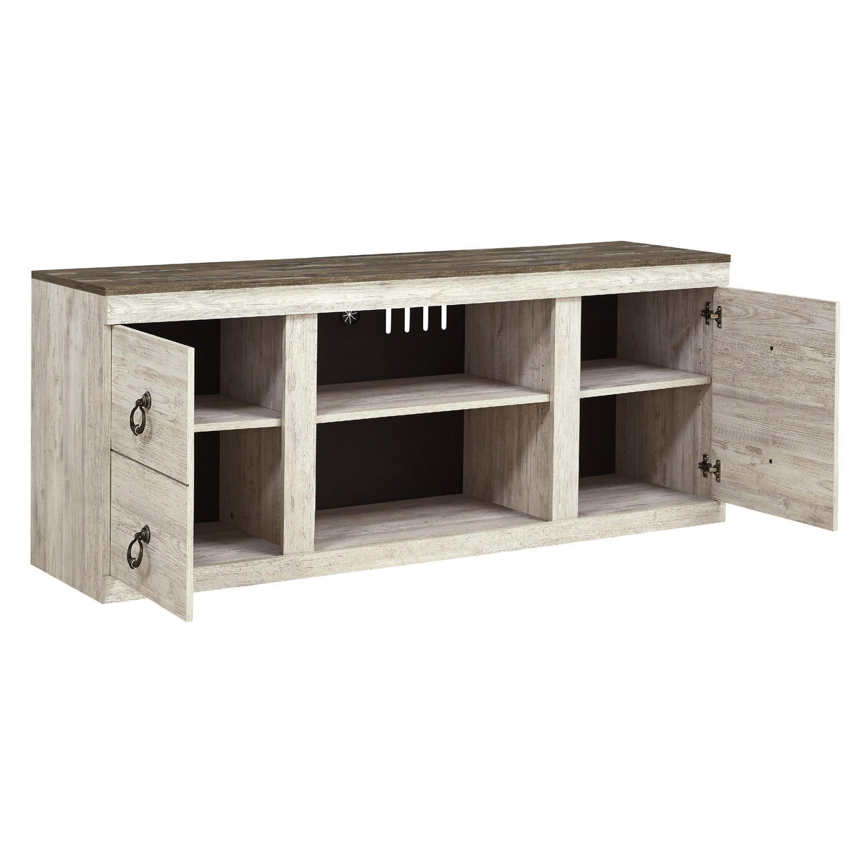 Signature Design by Ashley Willowton EW0267-268 Large TV Stand with Fireplace Option IMAGE 2