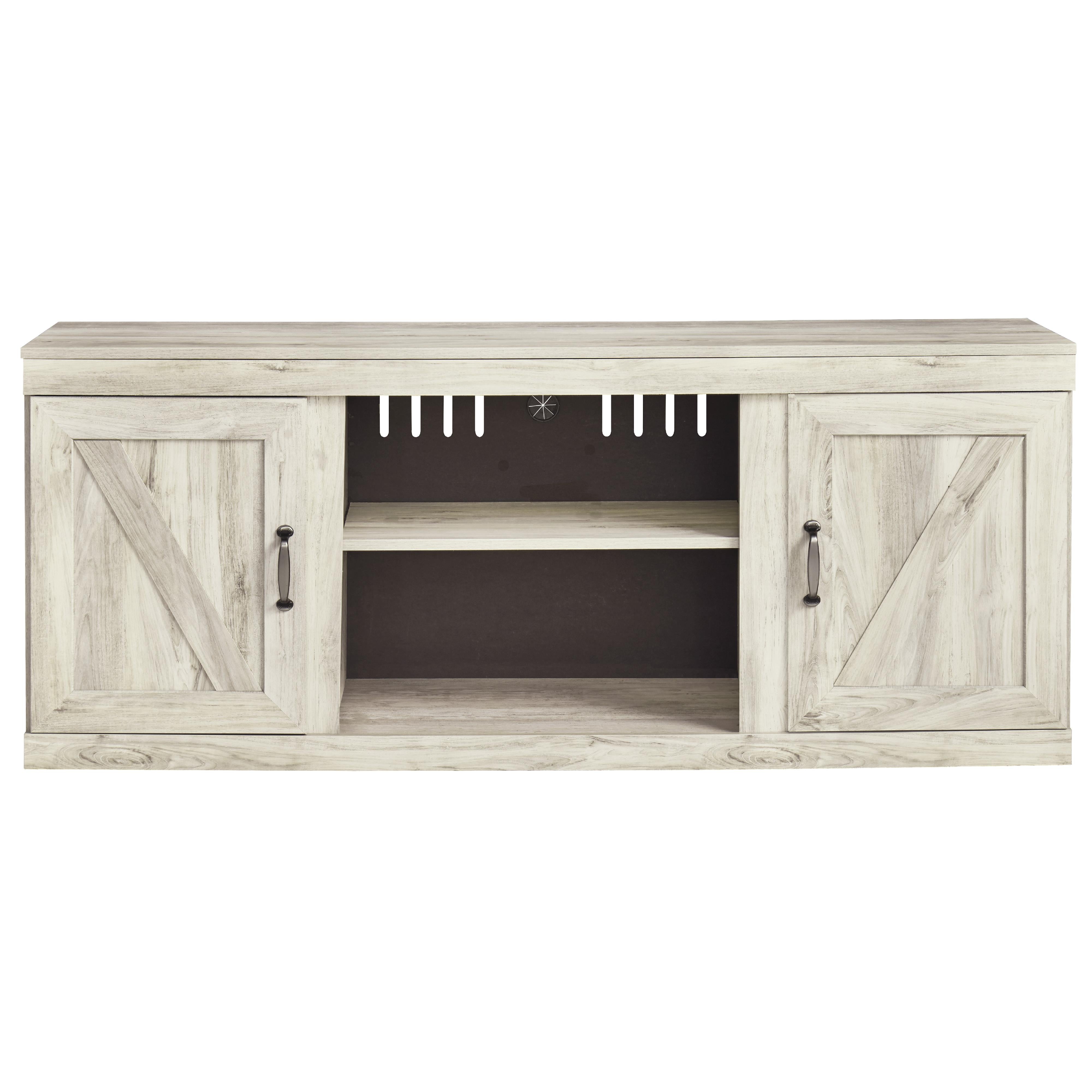 Signature Design by Ashley Bellaby EW0331-268 Large TV Stand with Fireplace Option IMAGE 3