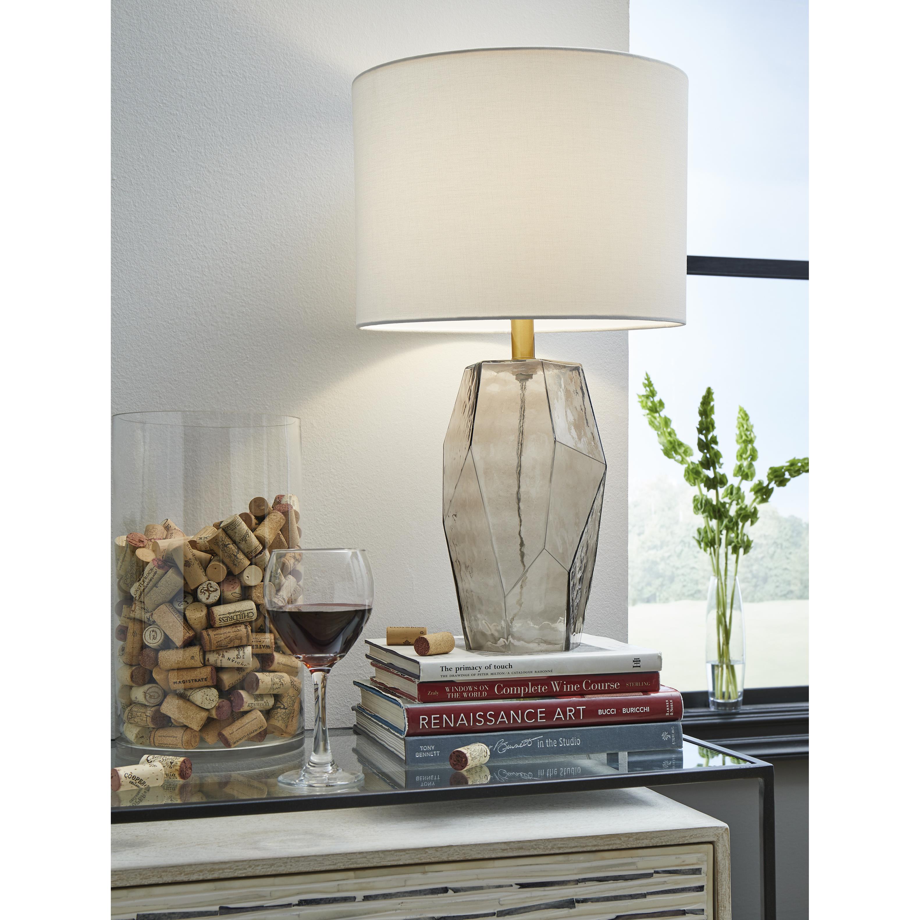 Signature Design by Ashley Taylow L430794 Glass Table Lamp IMAGE 2