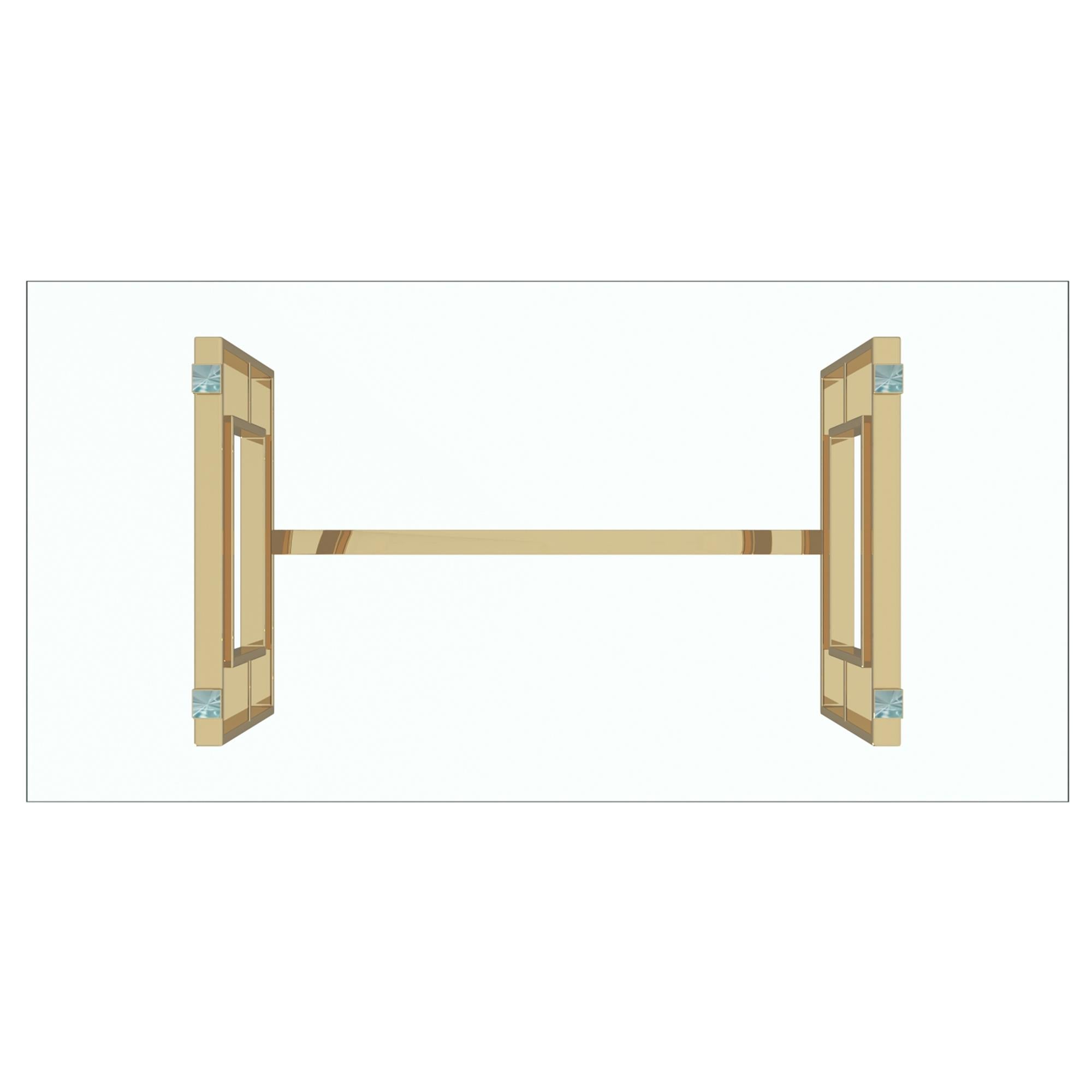 !nspire Eros 201-482GL Rectangular Dining Table - Gold IMAGE 5