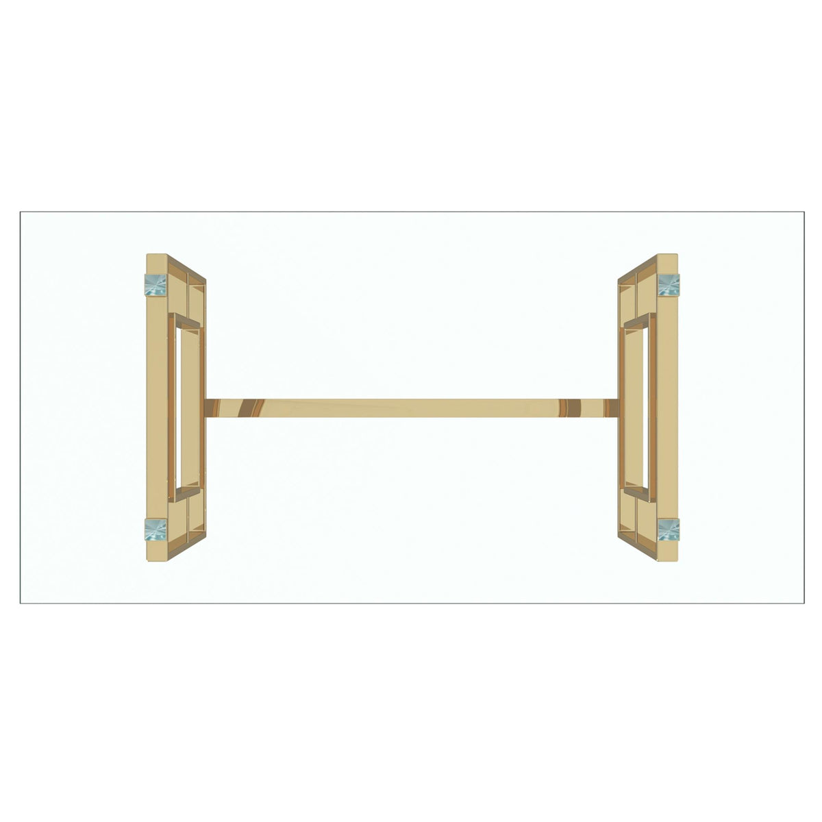 !nspire Eros 201-482GL Rectangular Dining Table - Gold IMAGE 5