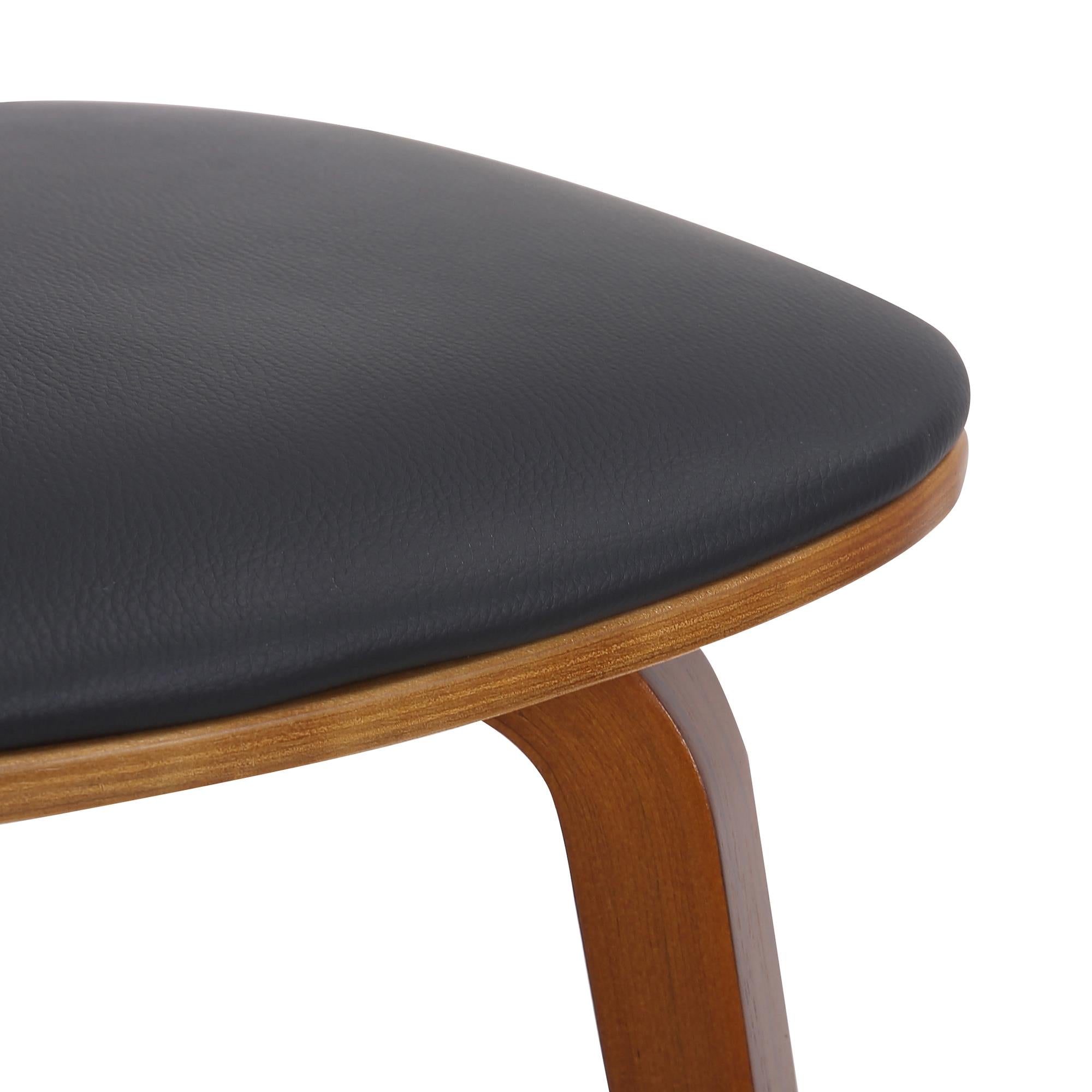 !nspire Zuni 202-581PUBK Dining Chair - Black Faux Leather and Walnut IMAGE 6