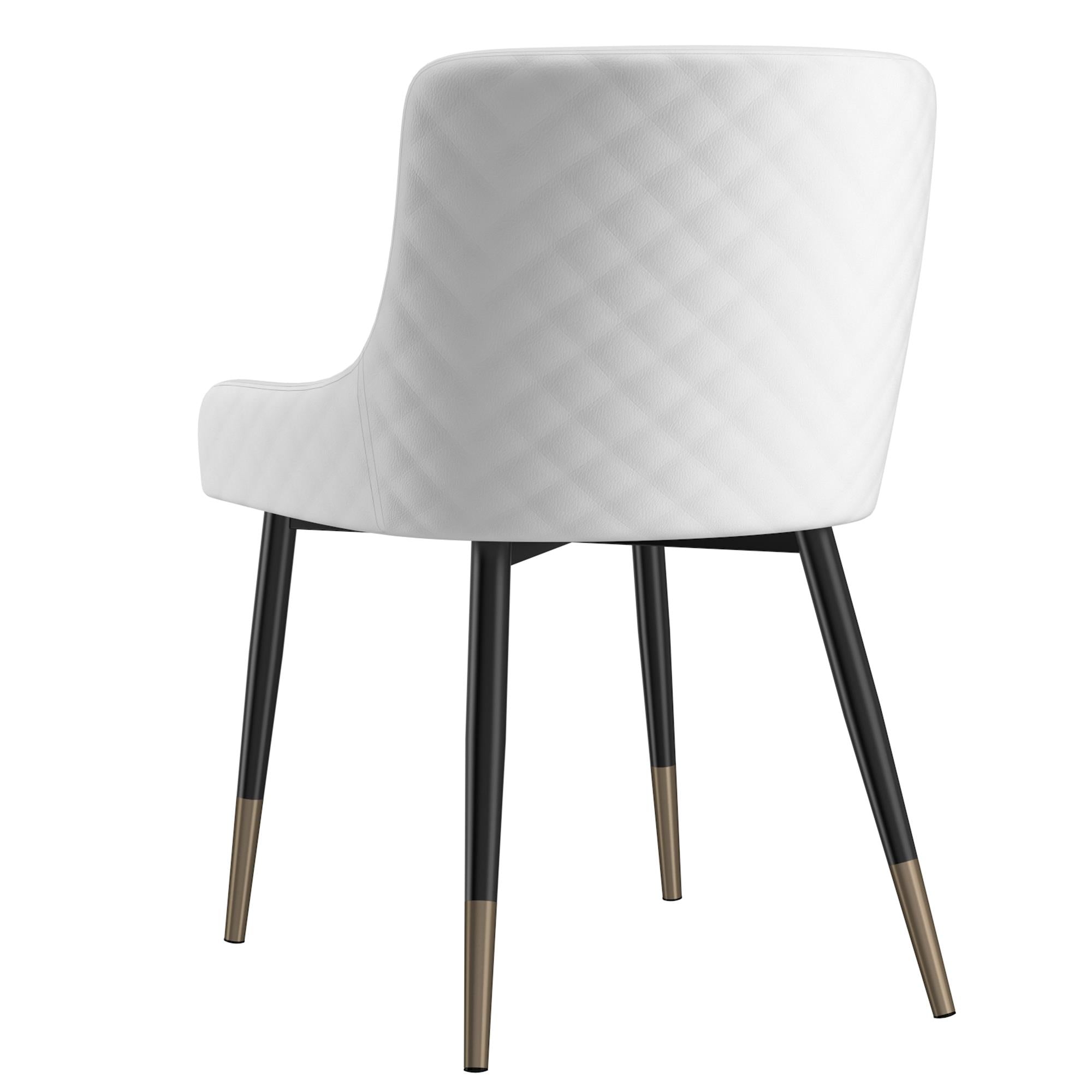 !nspire Xander 202-620WT Dining Chair - White and Black IMAGE 3