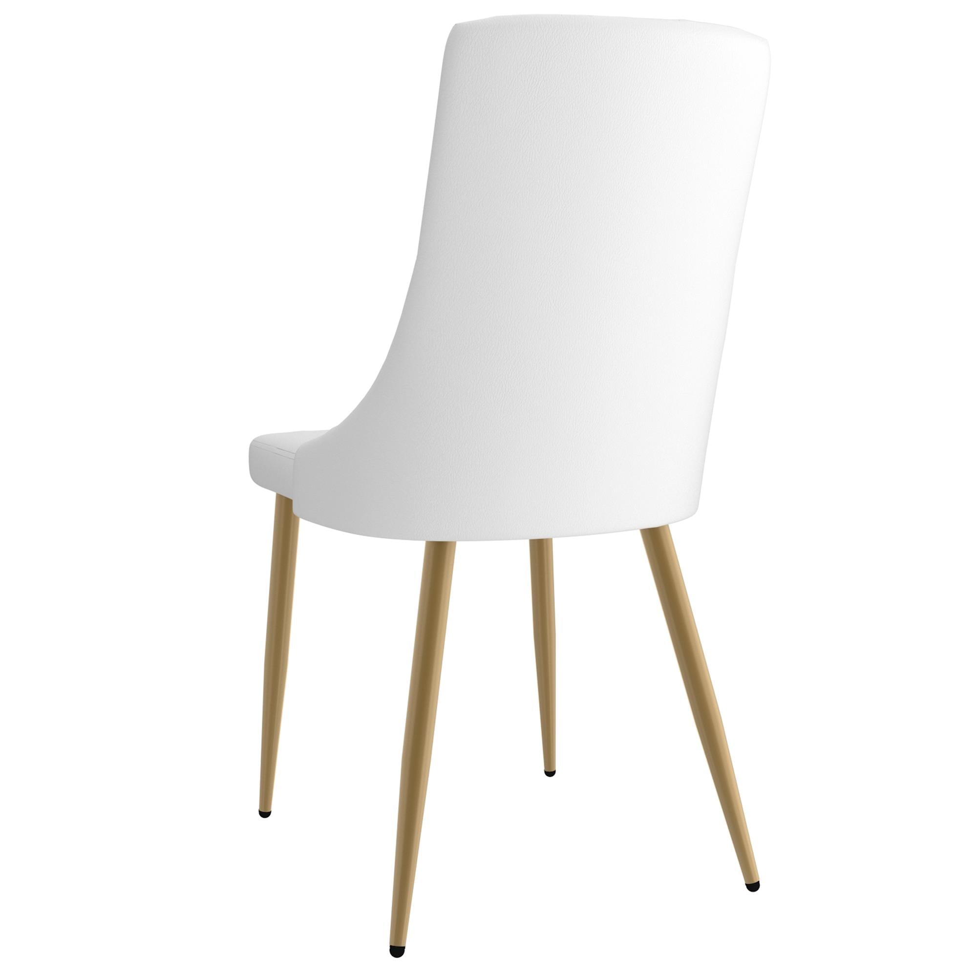 Worldwide Home Furnishings Carmilla/Antoine 207-353_573WT 5 pc Dining Set - Aged Gold with White Chair IMAGE 7
