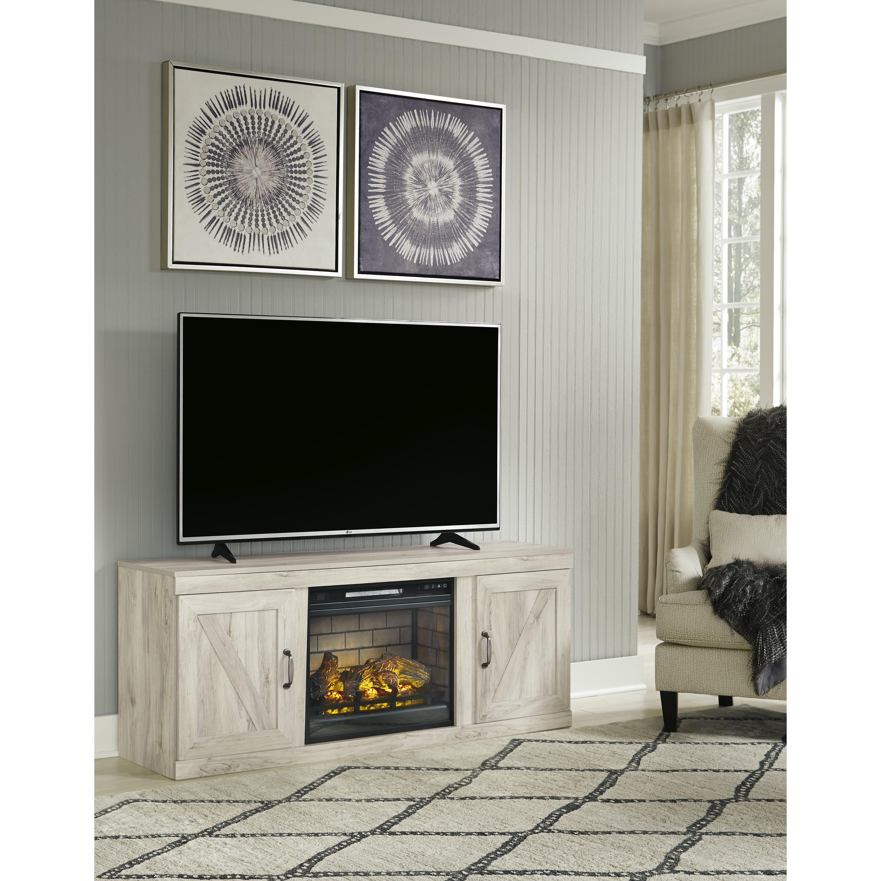 Signature Design by Ashley Bellaby EW0331W7 TV Stand with Electric Fireplace IMAGE 3