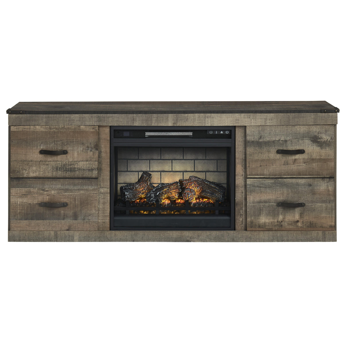 Signature Design by Ashley Trinell EW0446W8 TV Stand with Electric Fireplace IMAGE 2
