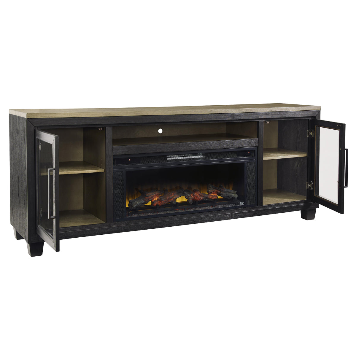 Signature Design by Ashley Foyland W989W1 83" TV Stand with Electric Fireplace IMAGE 2