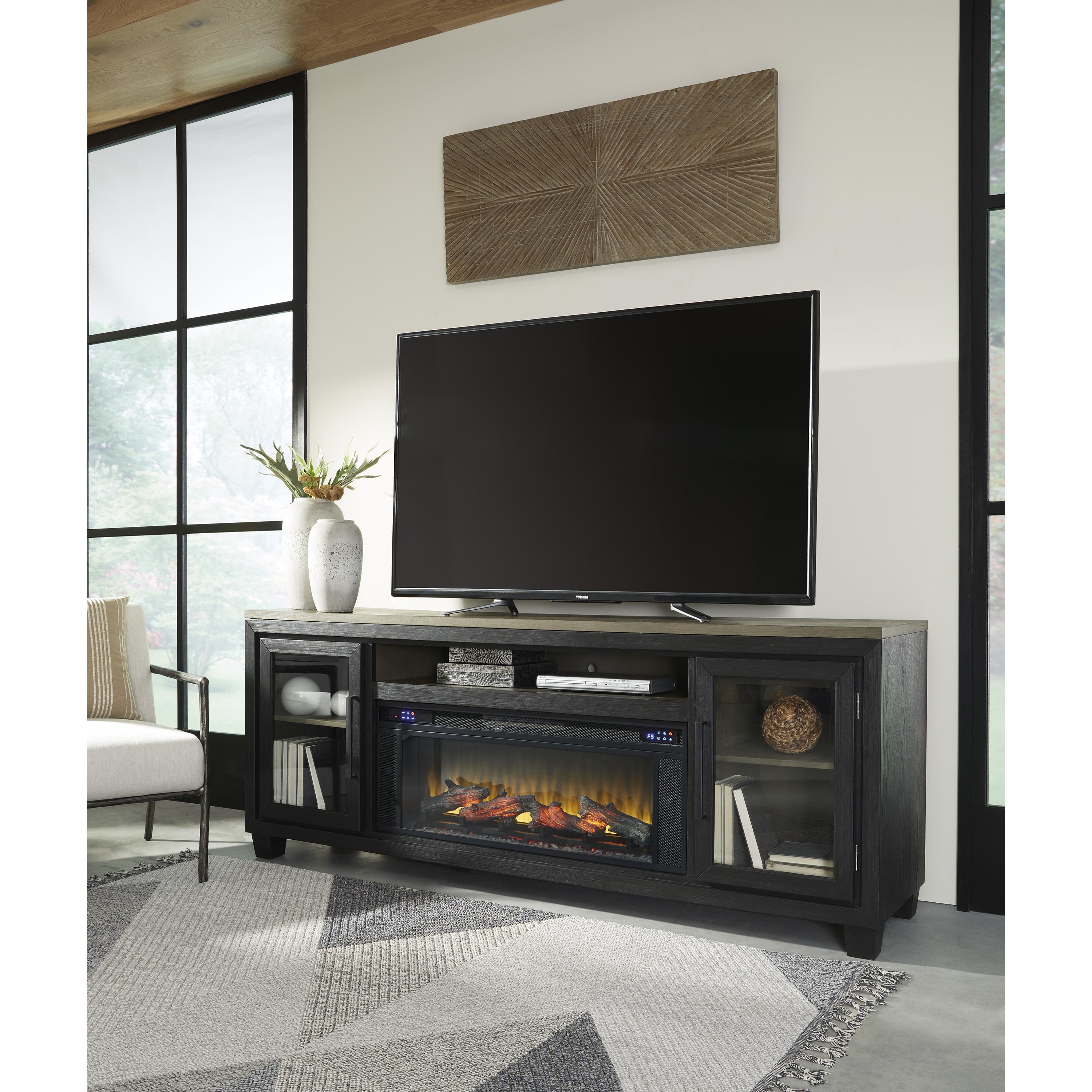 Signature Design by Ashley Foyland W989W1 83" TV Stand with Electric Fireplace IMAGE 6
