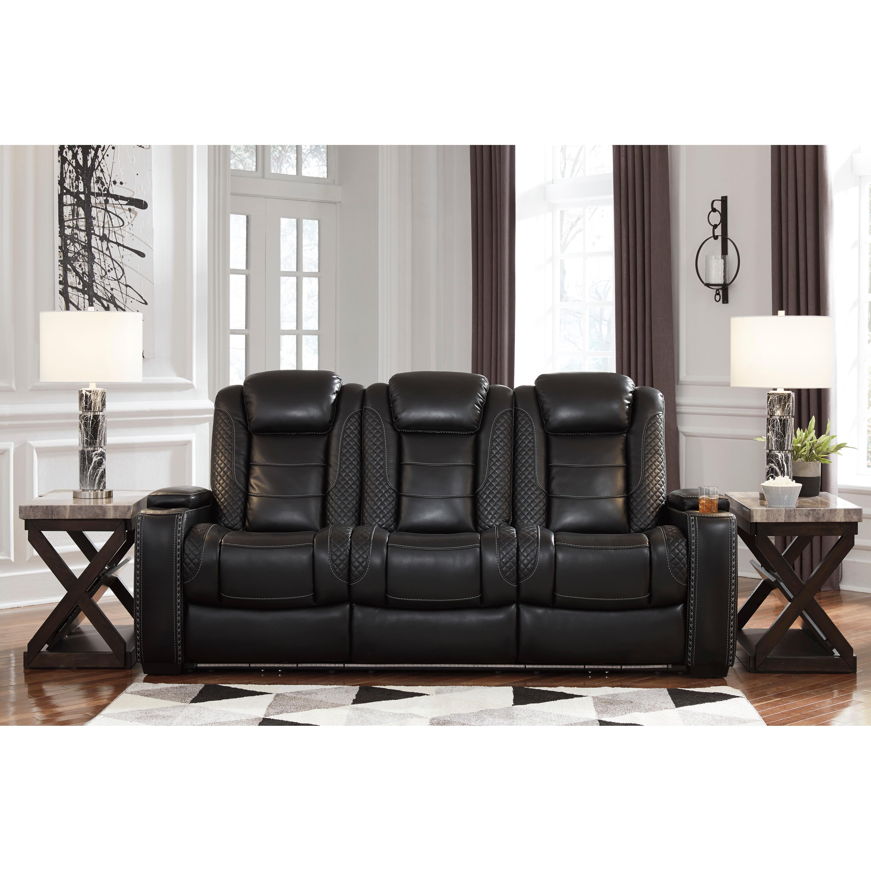 Signature Design by Ashley Party Time 3700315C Power Reclining Sofa with Adjustable Headrest IMAGE 4