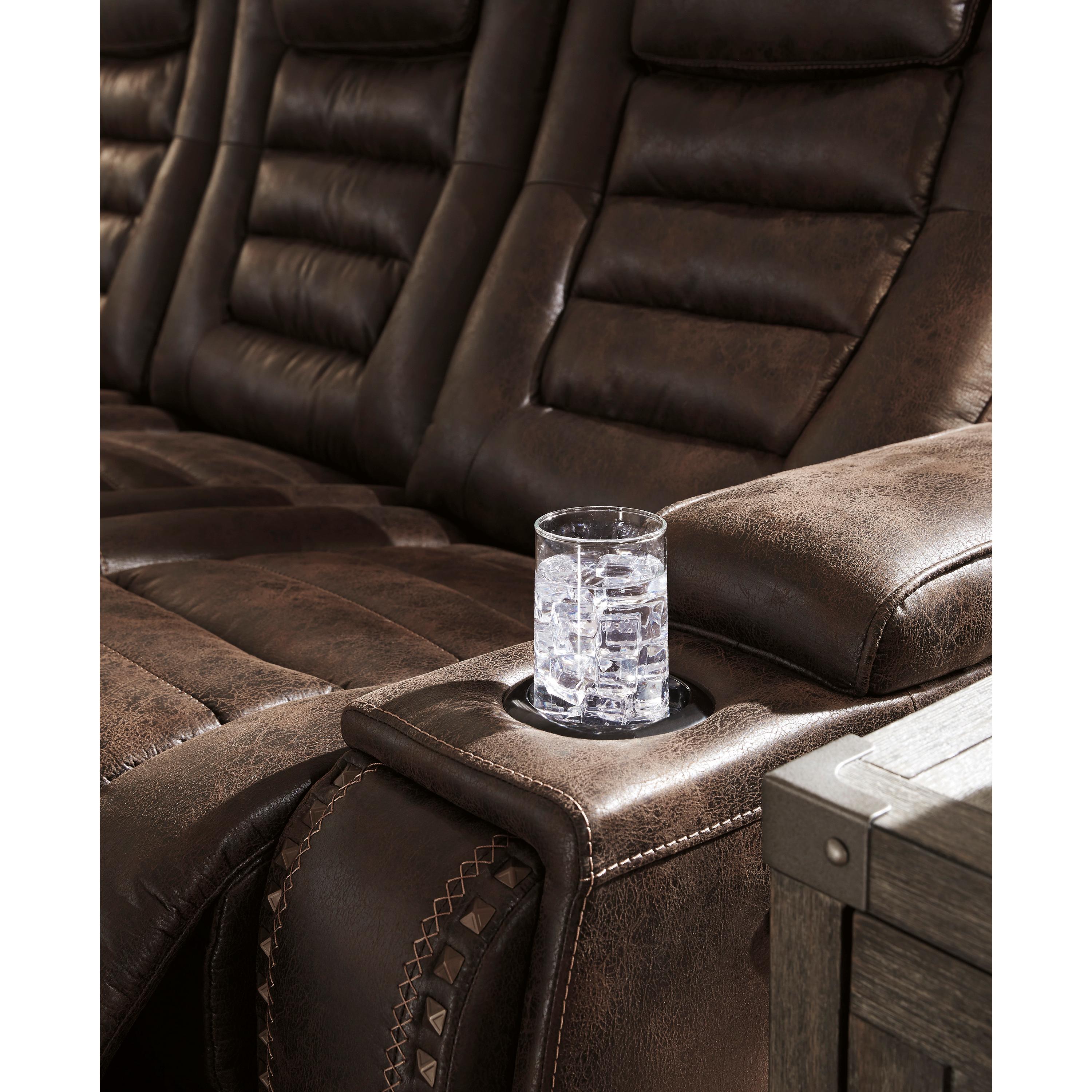 Signature Design by Ashley Game Zone 3850118C Power Reclining Loveseat w/ Console and ADJ Headrest IMAGE 7