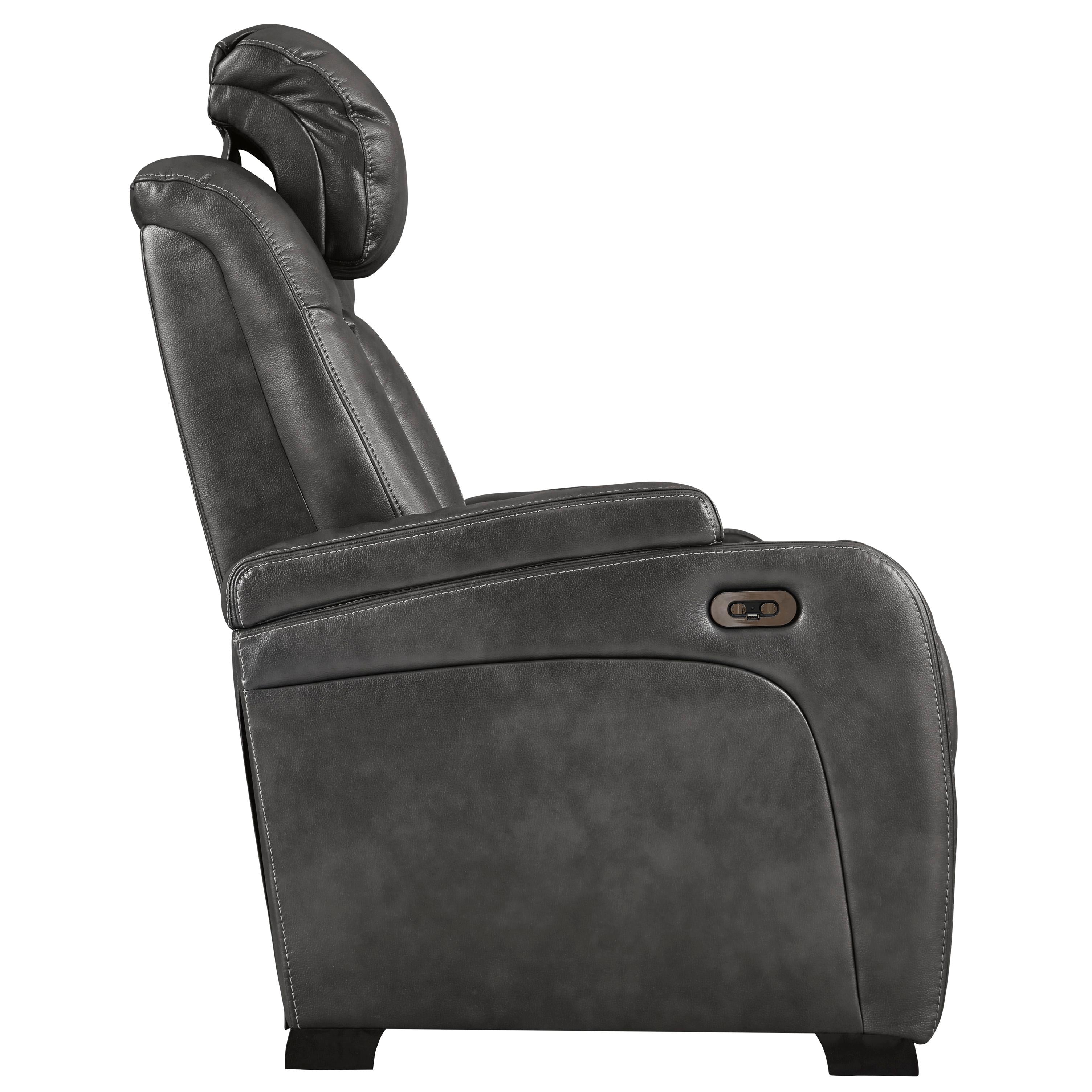 Signature Design by Ashley Turbulance 8500118C Power Reclining Loveseat w/ Console and ADJ Headrest IMAGE 3