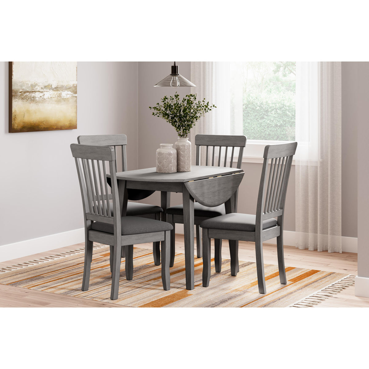 Signature Design by Ashley Shullden D194-15 Round Dining Room Drop Leaf Table IMAGE 8