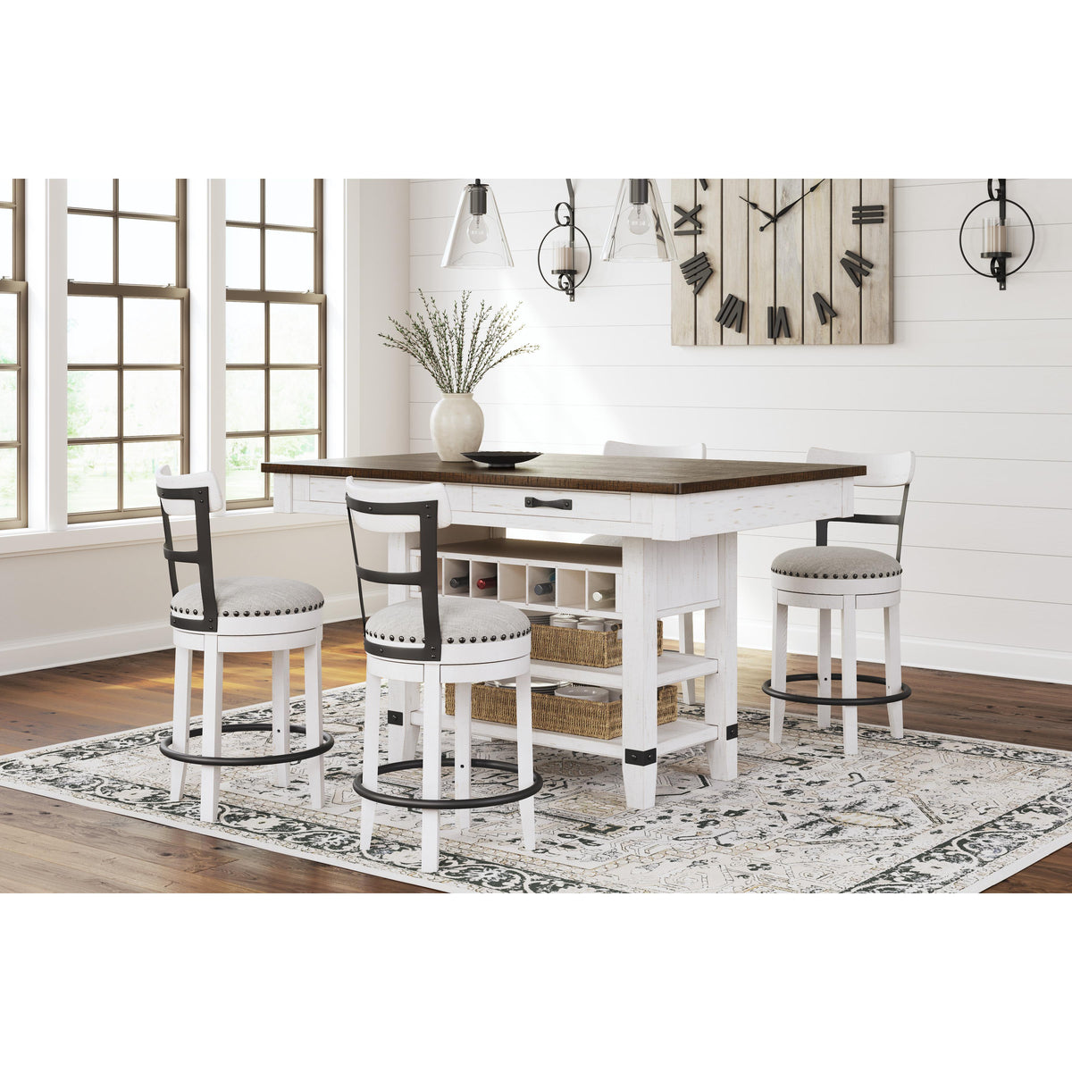 Signature Design by Ashley Valebeck D546-32 Rectangular Dining Room Counter Table IMAGE 8