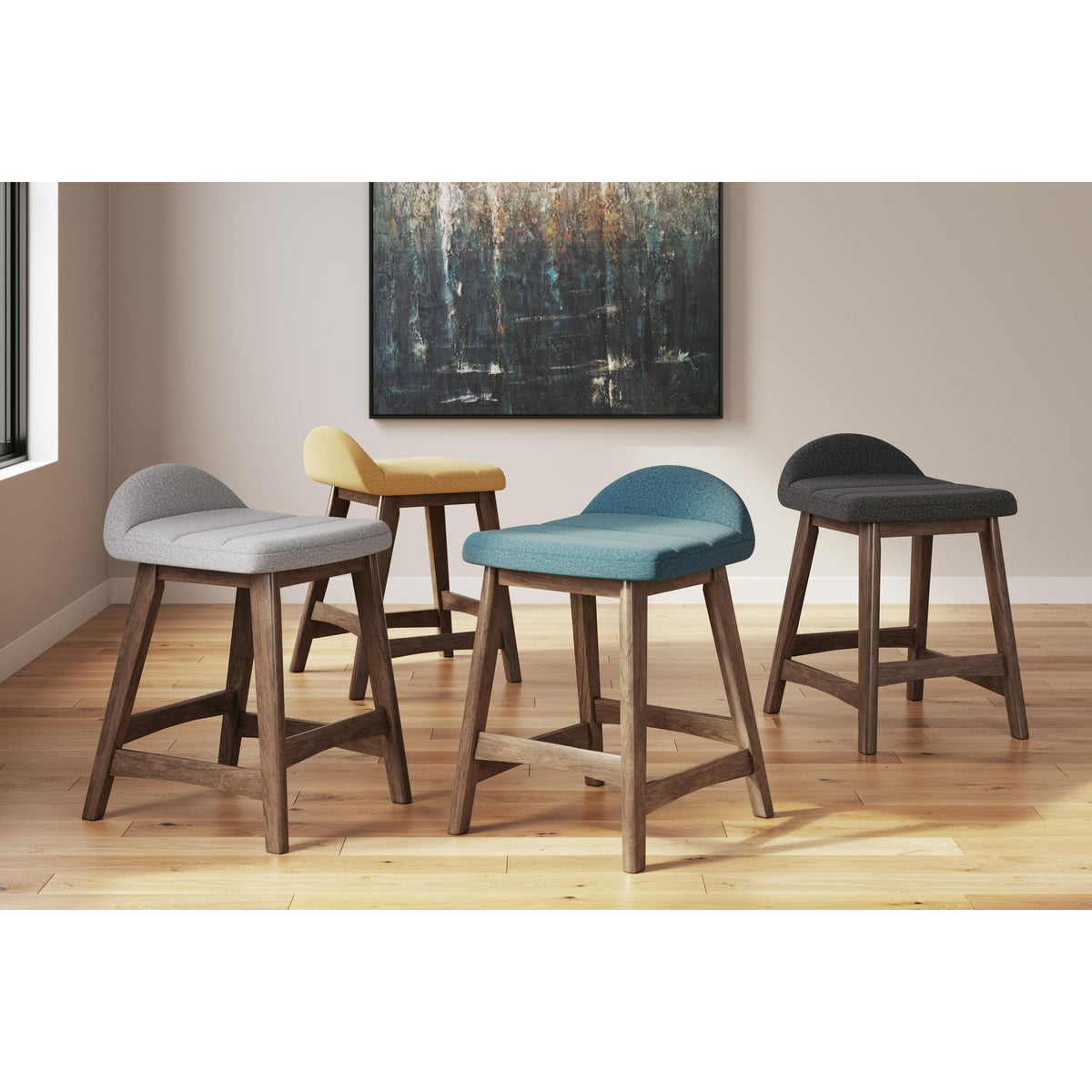 Signature Design by Ashley Lyncott D615-324 Upholstered Barstool IMAGE 8