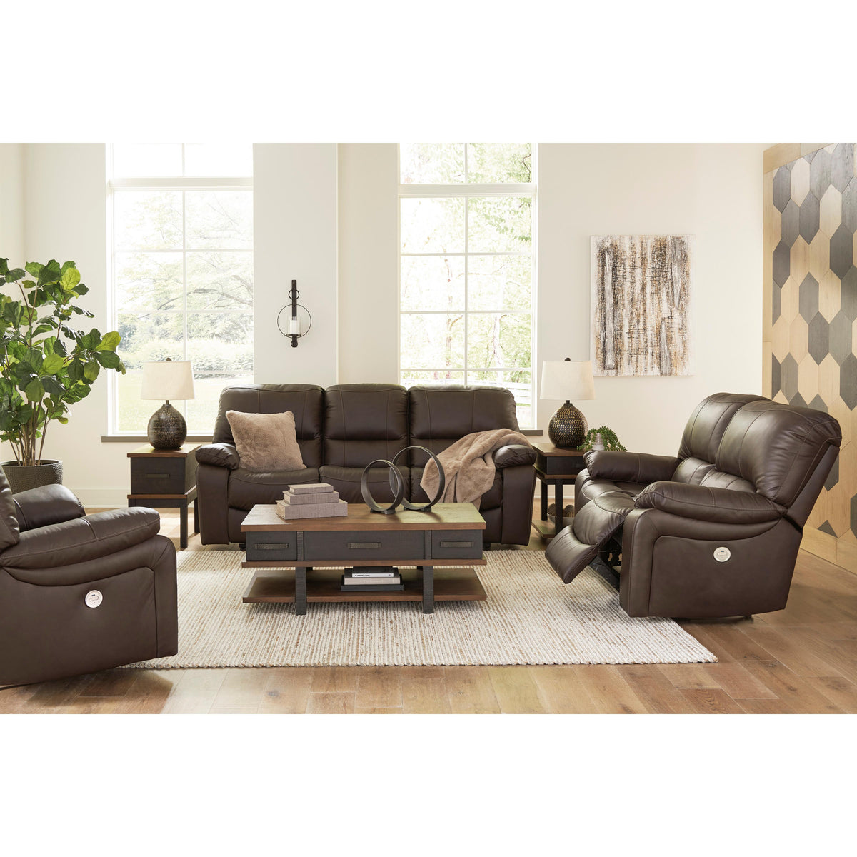 Signature Design by Ashley Leesworth U4380887 Reclining Power Sofa IMAGE 12